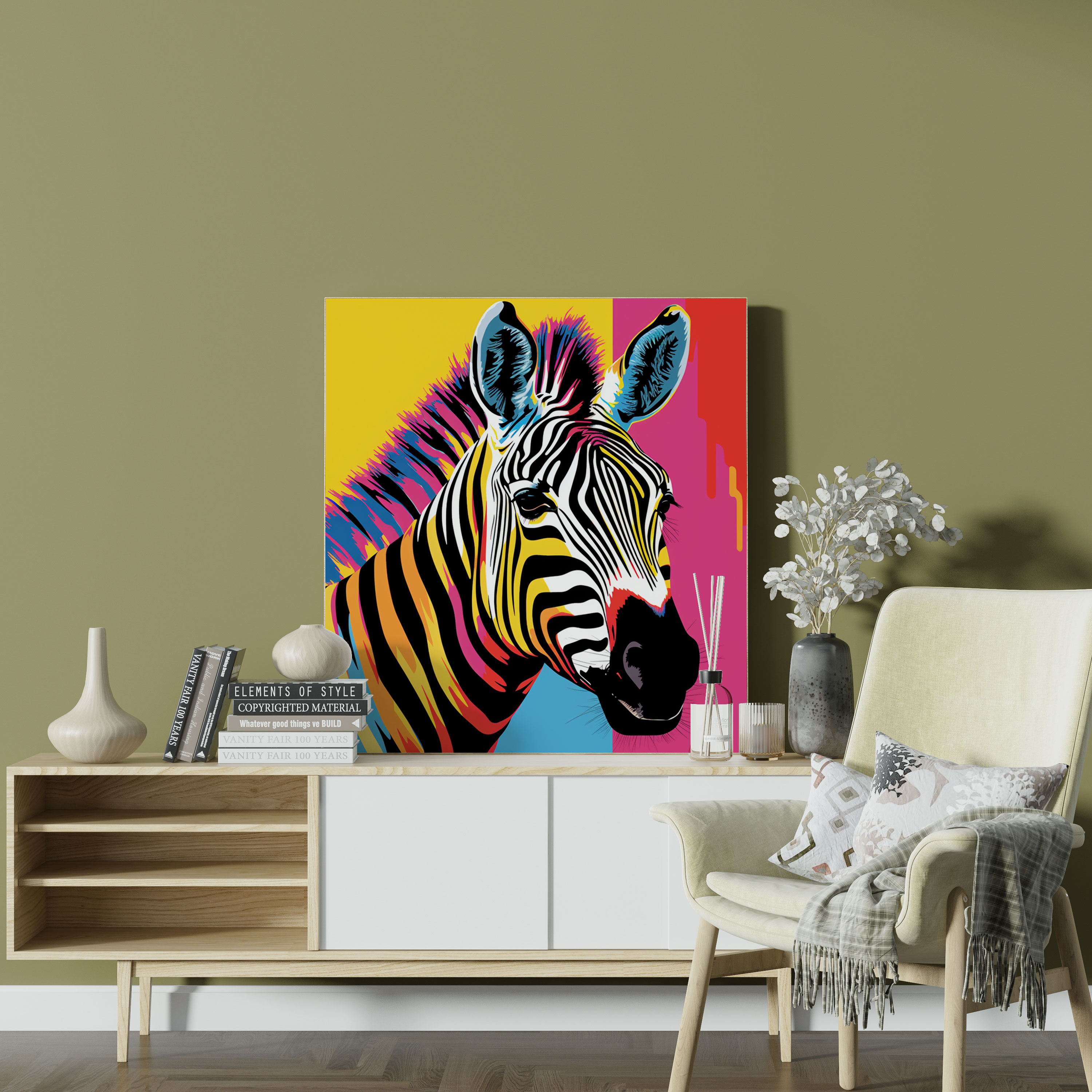 Zebra Canvas Print - Pop Art Zebra - Zebra, Home Decoration, Resistant To Fading, Wall Decoration
