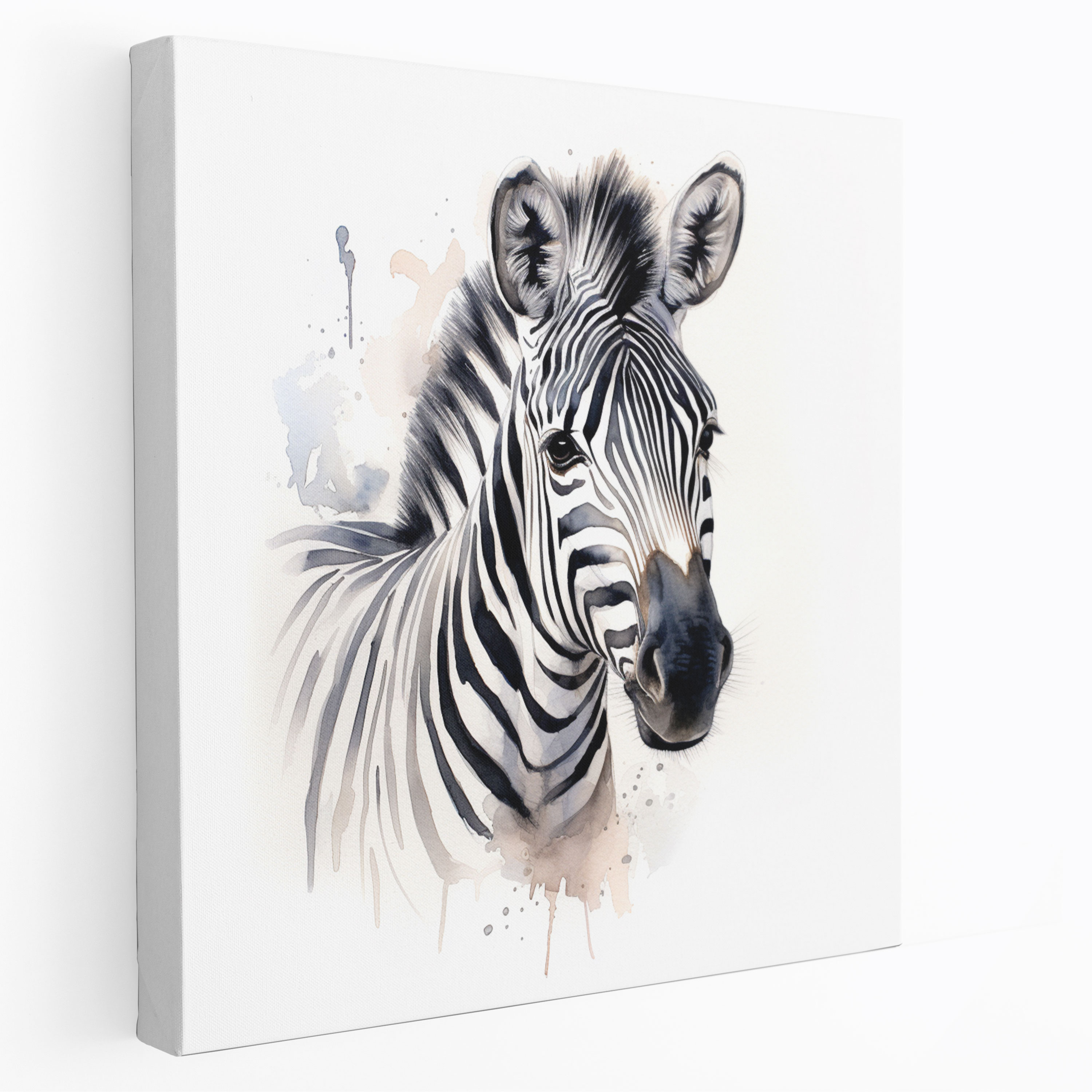 Zebra Canvas Print - Graceful Zebra - Zebra, Nature's Elegance, Canvas Wall Art, Mesmerizing
