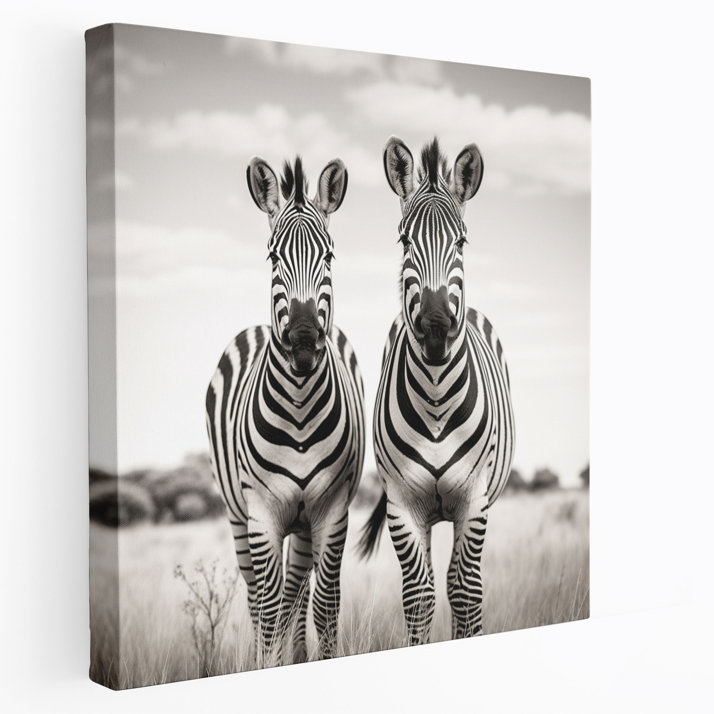 Zebra Canvas Print - Black And White Photograph - Zebra, Black And White Zebra, Home Decoration, Zebra Wall Art