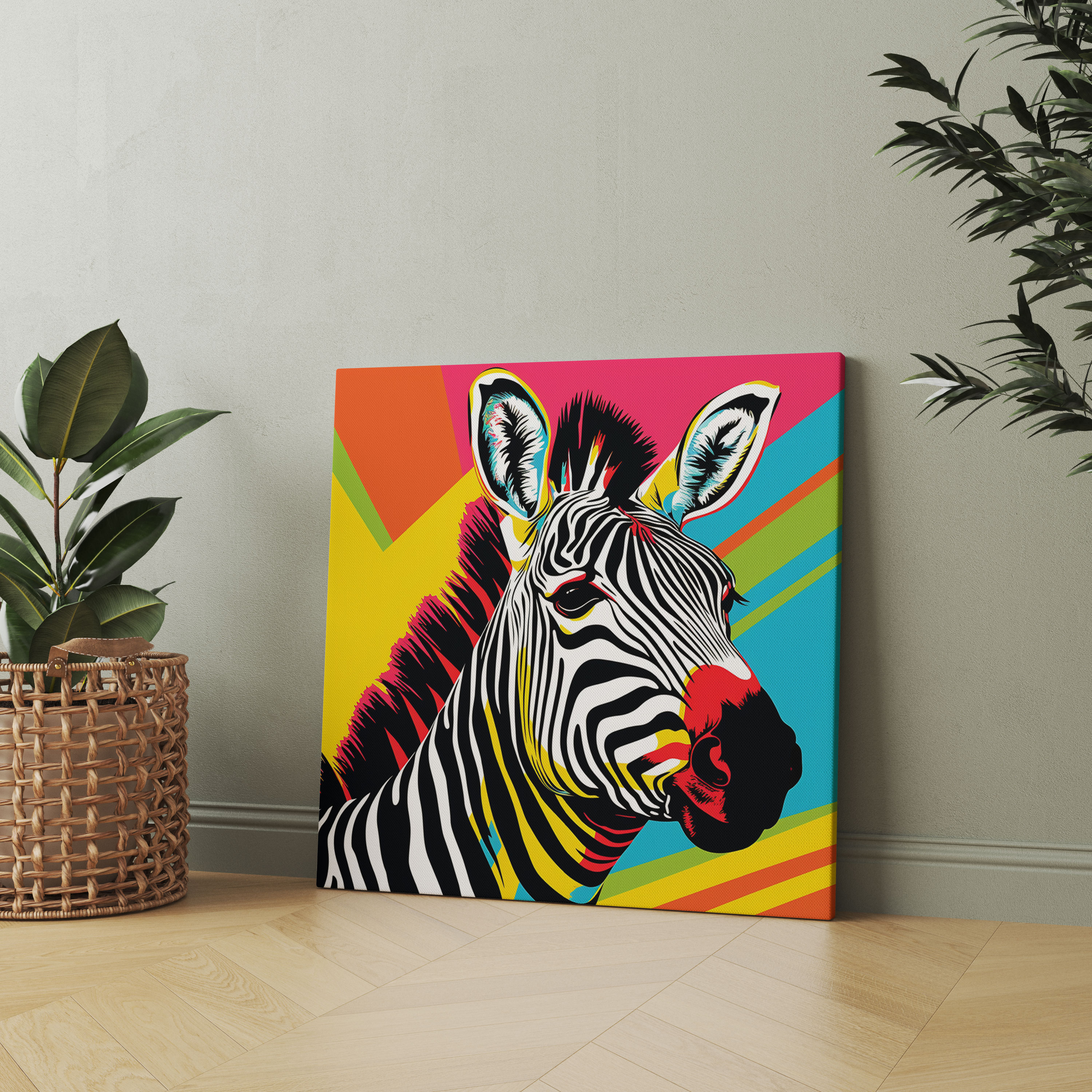 Zebra Canvas Print - Bold Graphic Illustration - Zebra, Graphic Illustration, Canvas, Zebra Graphic