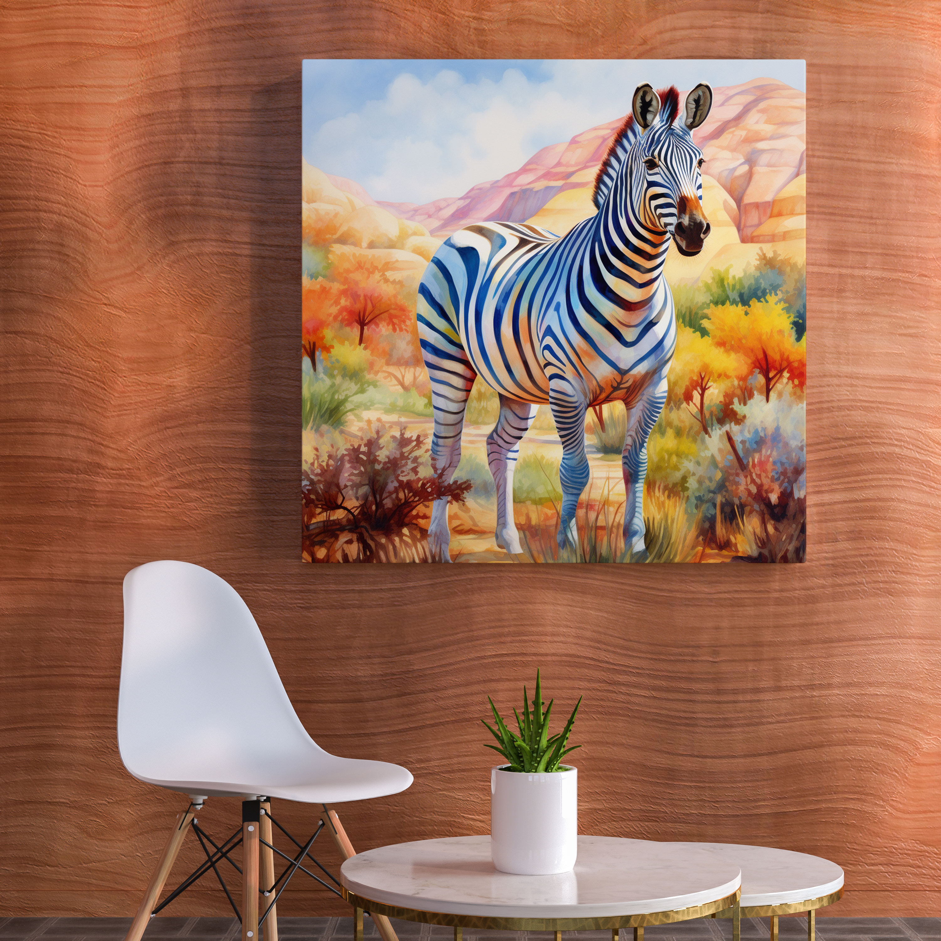 Zebra Wall Art - Watercolor Canvas Print - Zebra, Canvas, Zebra Wall Art, Graceful