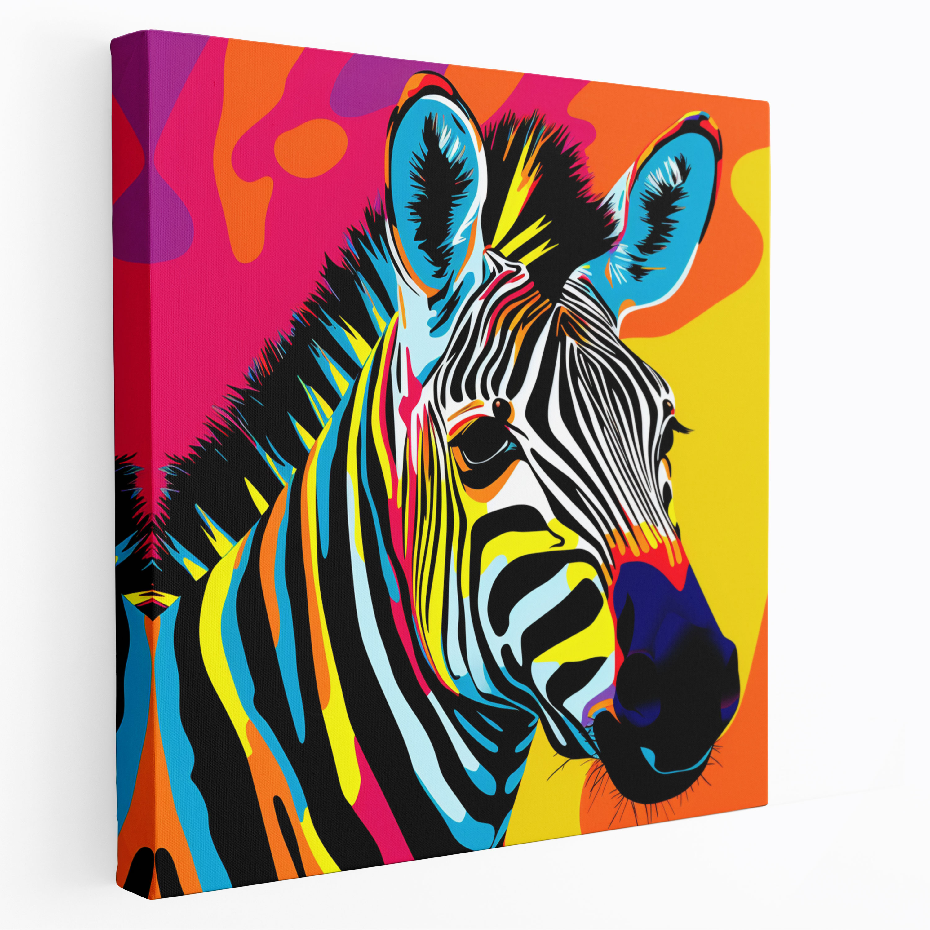 Zebra Wall Decoration - Pop Art Canvas Print - Zebra, Contemporary, Zebra Wall Decoration, Home Decoration