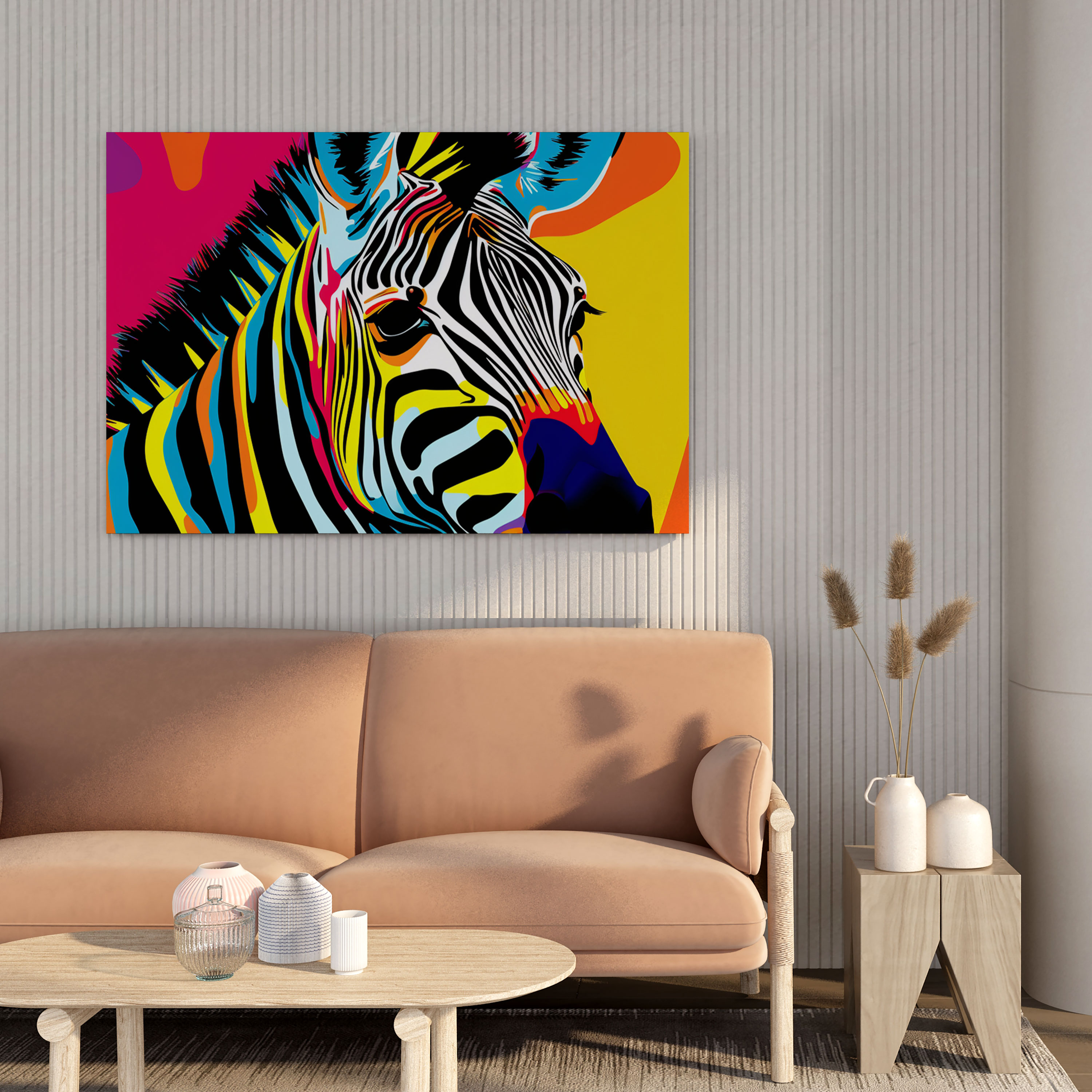 Zebra Wall Decoration - Pop Art Canvas Print - Zebra, Contemporary, Zebra Wall Decoration, Home Decoration