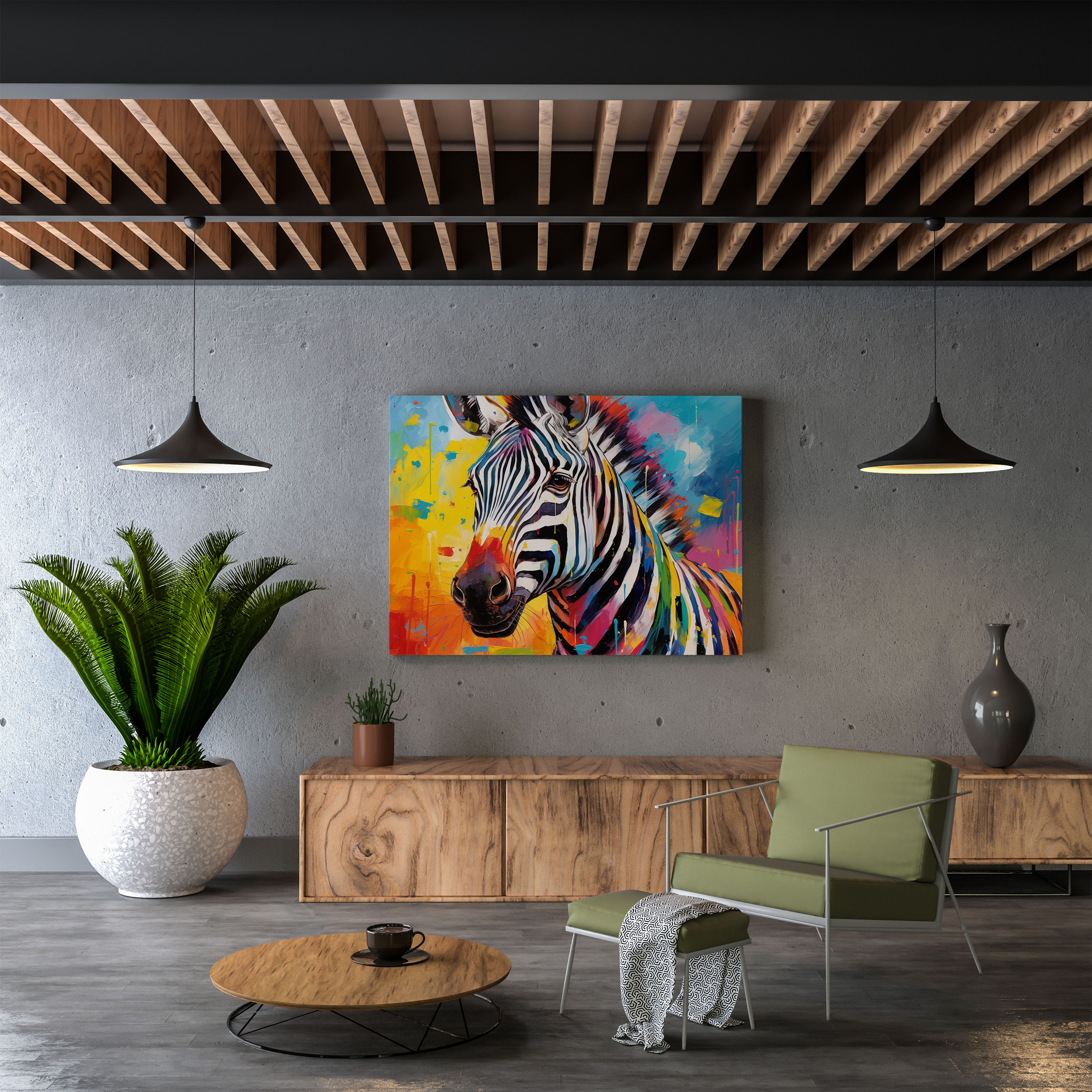 Zebra Canvas Print - Impressionist Wall Art - Zebra, Impressionist Wall Art, Bold Brushstrokes, Home Decoration