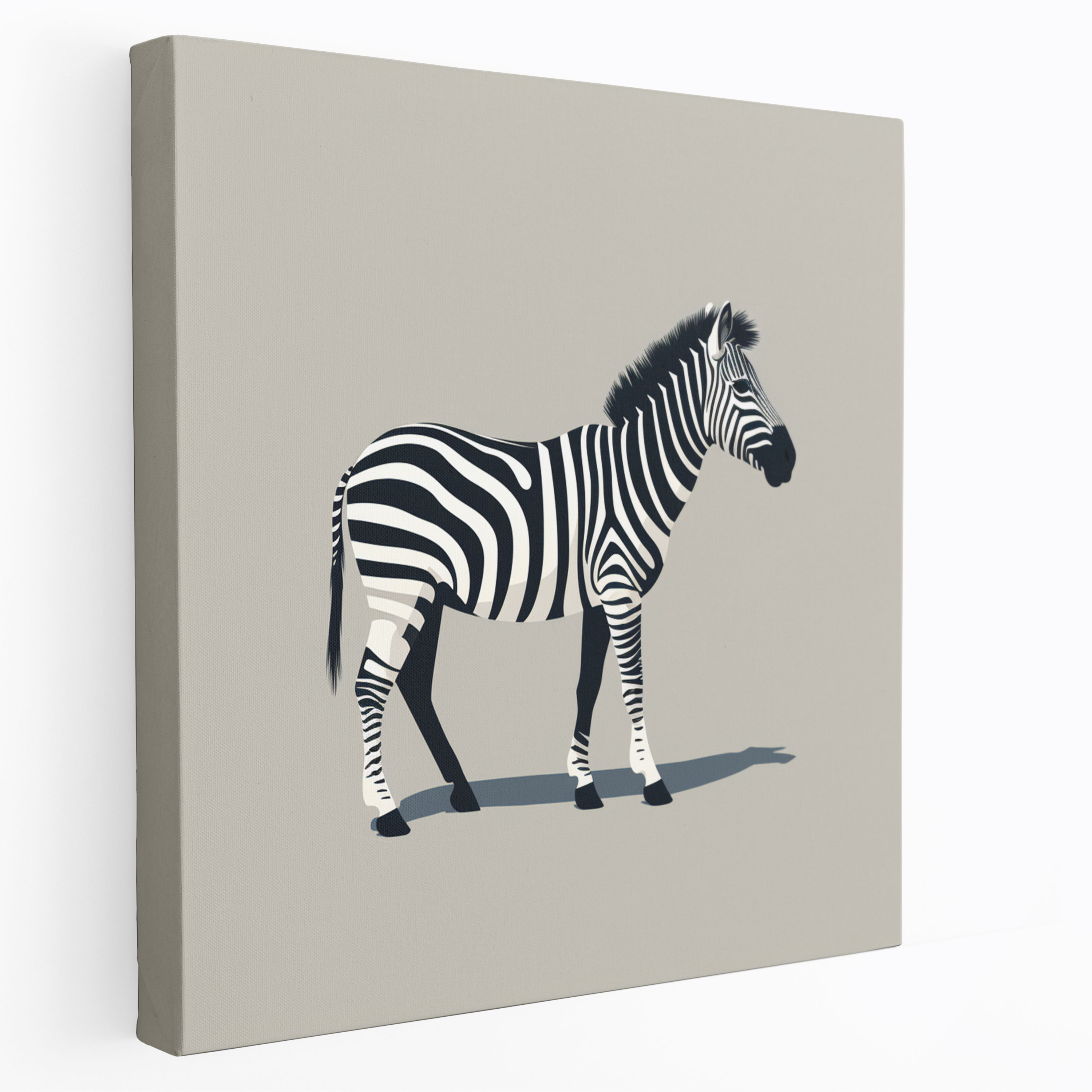Zebra Wall Art - Minimalist Canvas Print - Zebra, Canvas, Home Decoration, Minimalist Canvas Print
