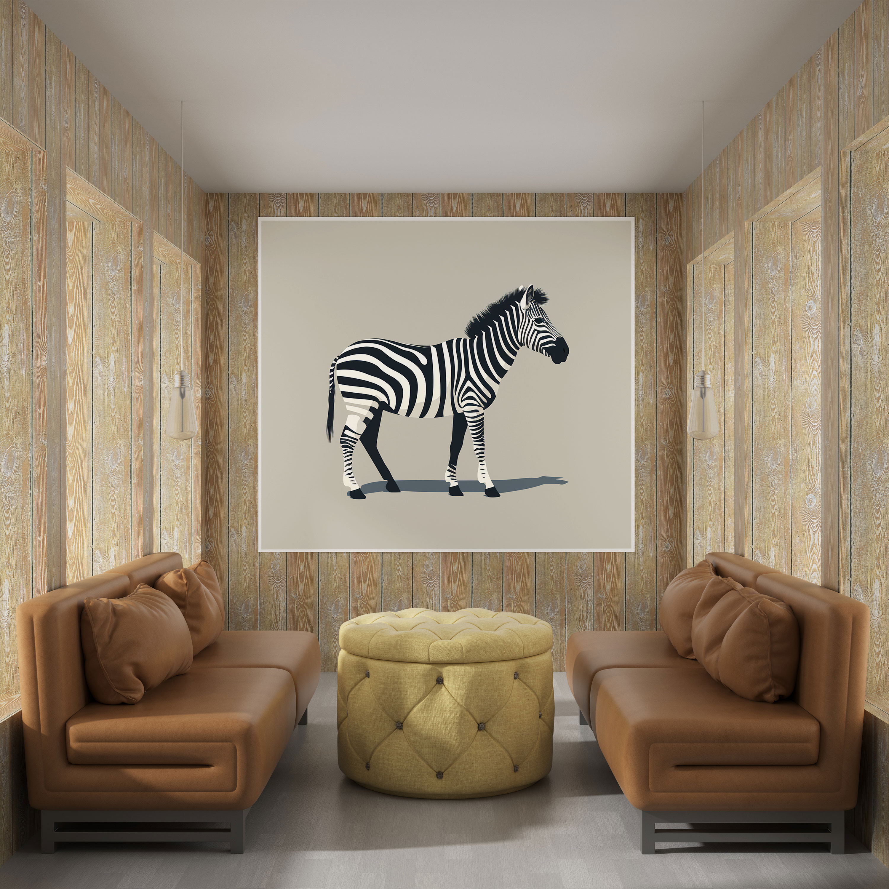 Zebra Wall Art - Minimalist Canvas Print - Zebra, Canvas, Home Decoration, Minimalist Canvas Print