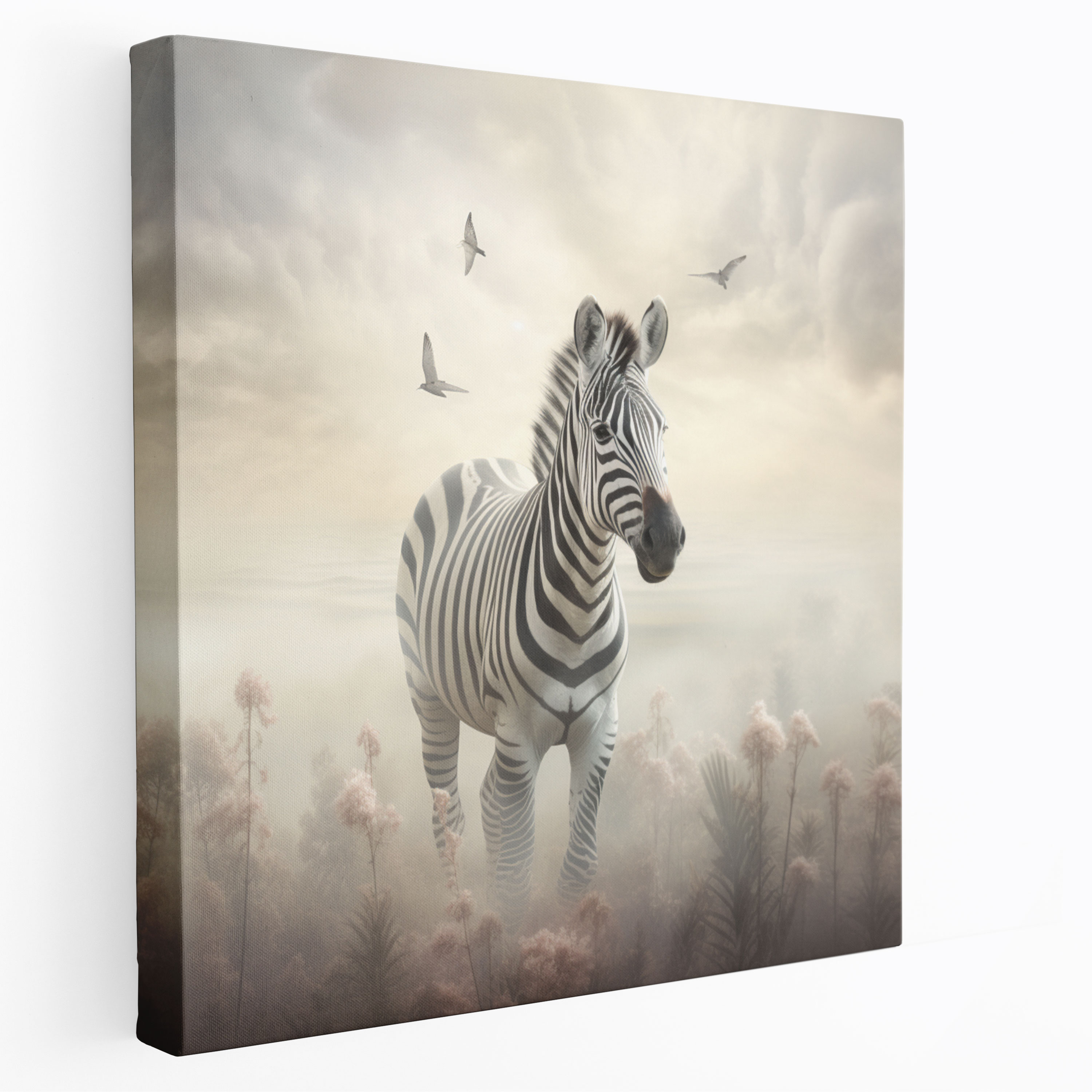 Dreamy Zebra Canvas Print - Ethereal Wall Art - Zebra, Dreamy, Wall Decoration, Home Decoration
