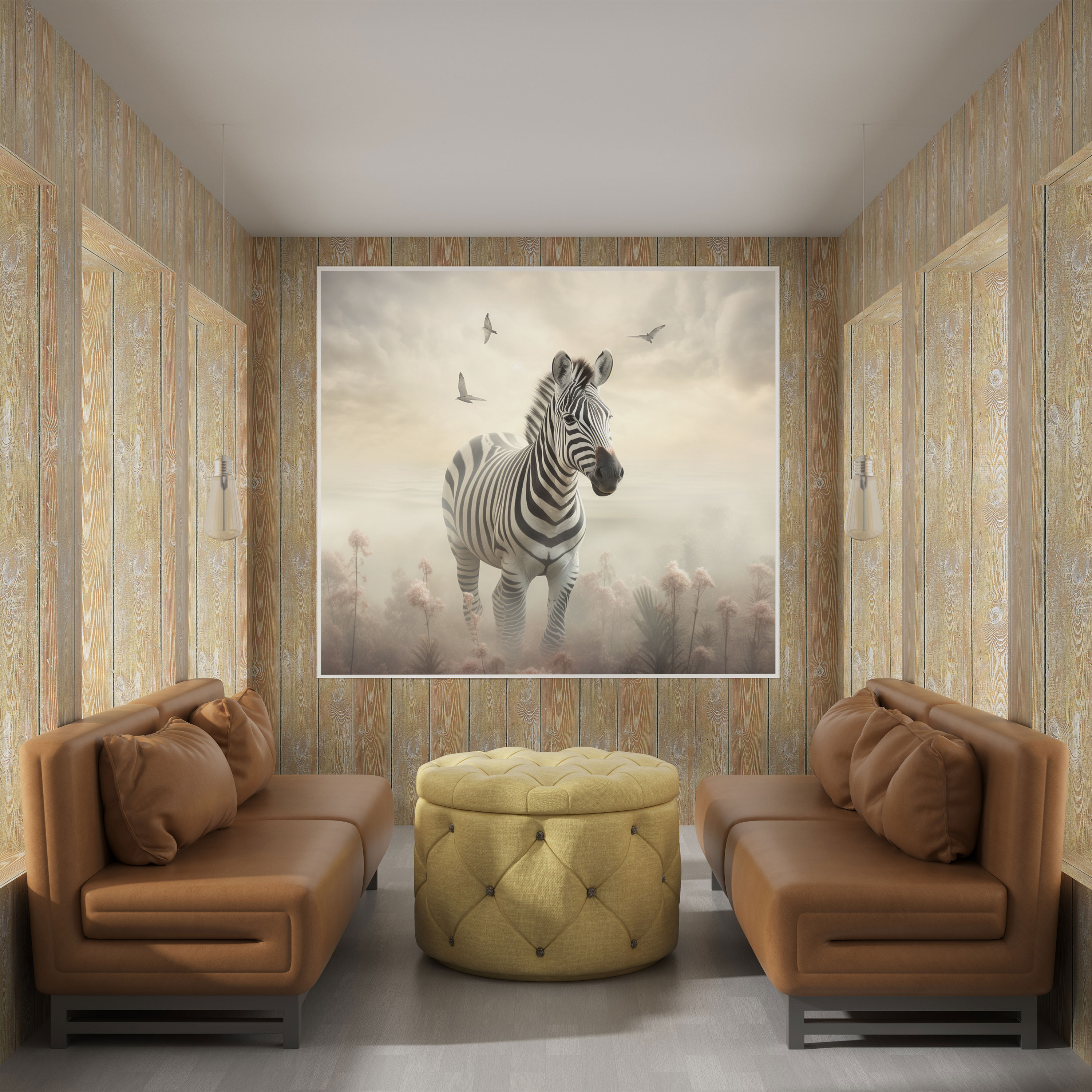 Dreamy Zebra Canvas Print - Ethereal Wall Art - Zebra, Dreamy, Wall Decoration, Home Decoration