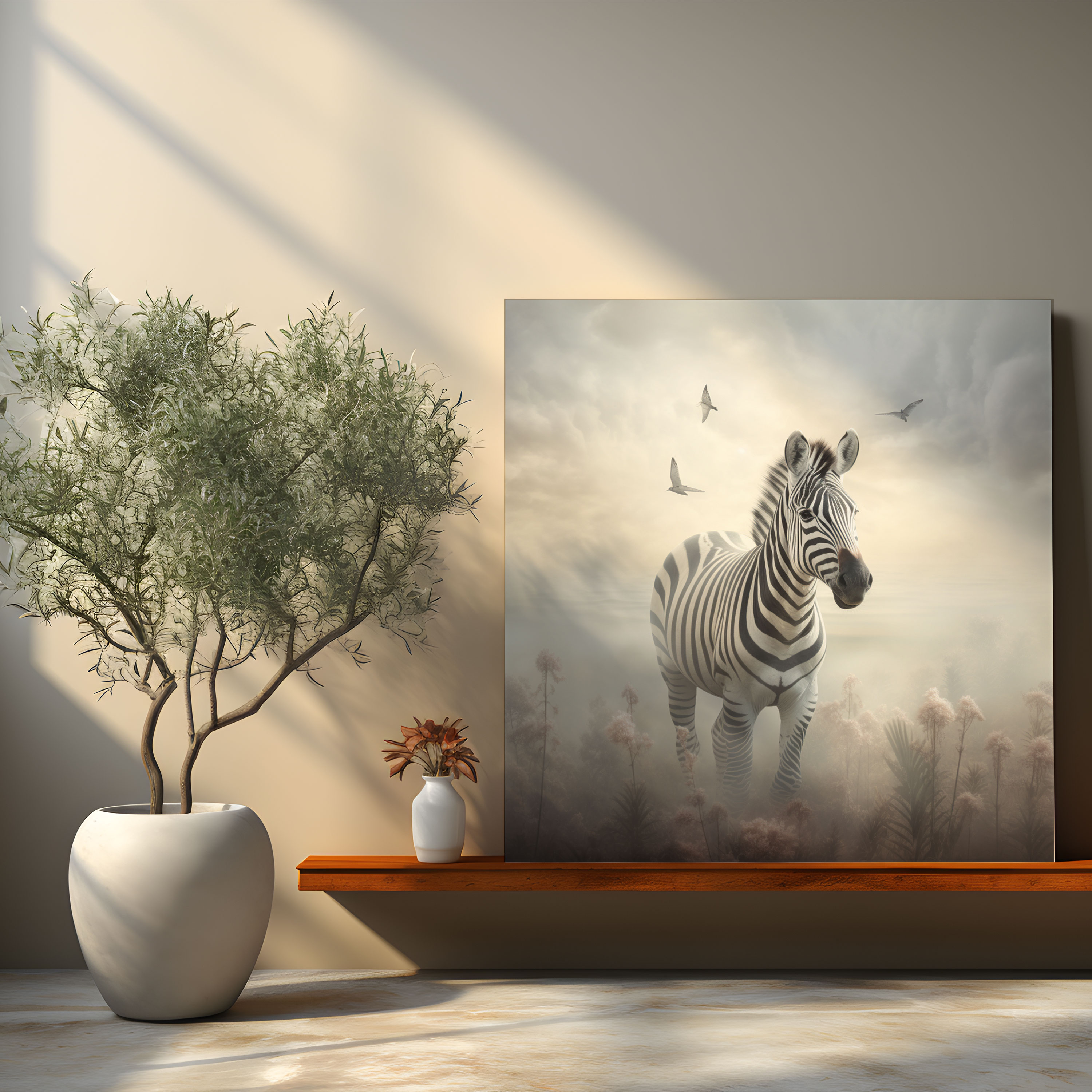 Dreamy Zebra Canvas Print - Ethereal Wall Art - Zebra, Dreamy, Wall Decoration, Home Decoration