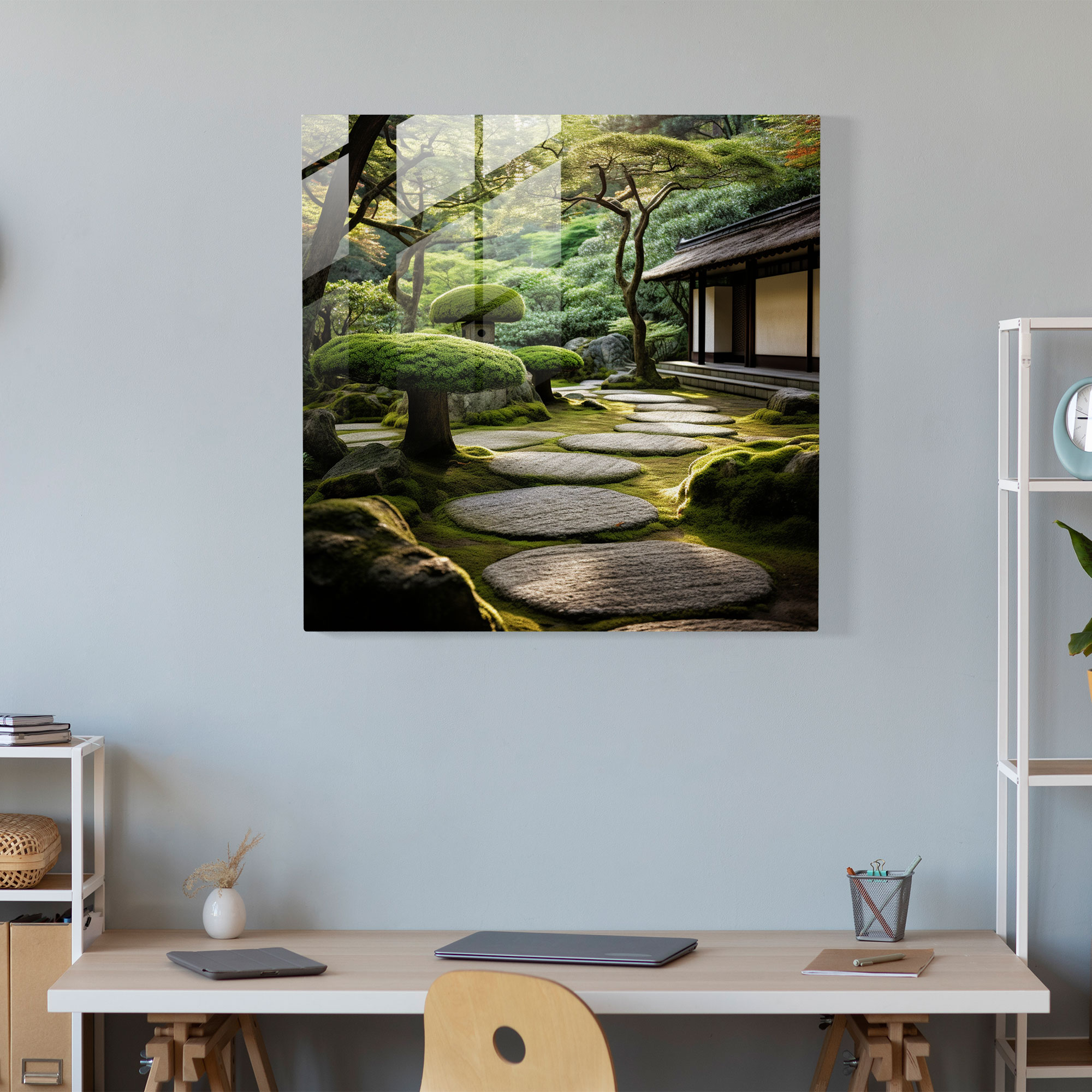 Zen Serenity Glass Print - Zen, Wall Decoration, Tranquility, Home Decoration