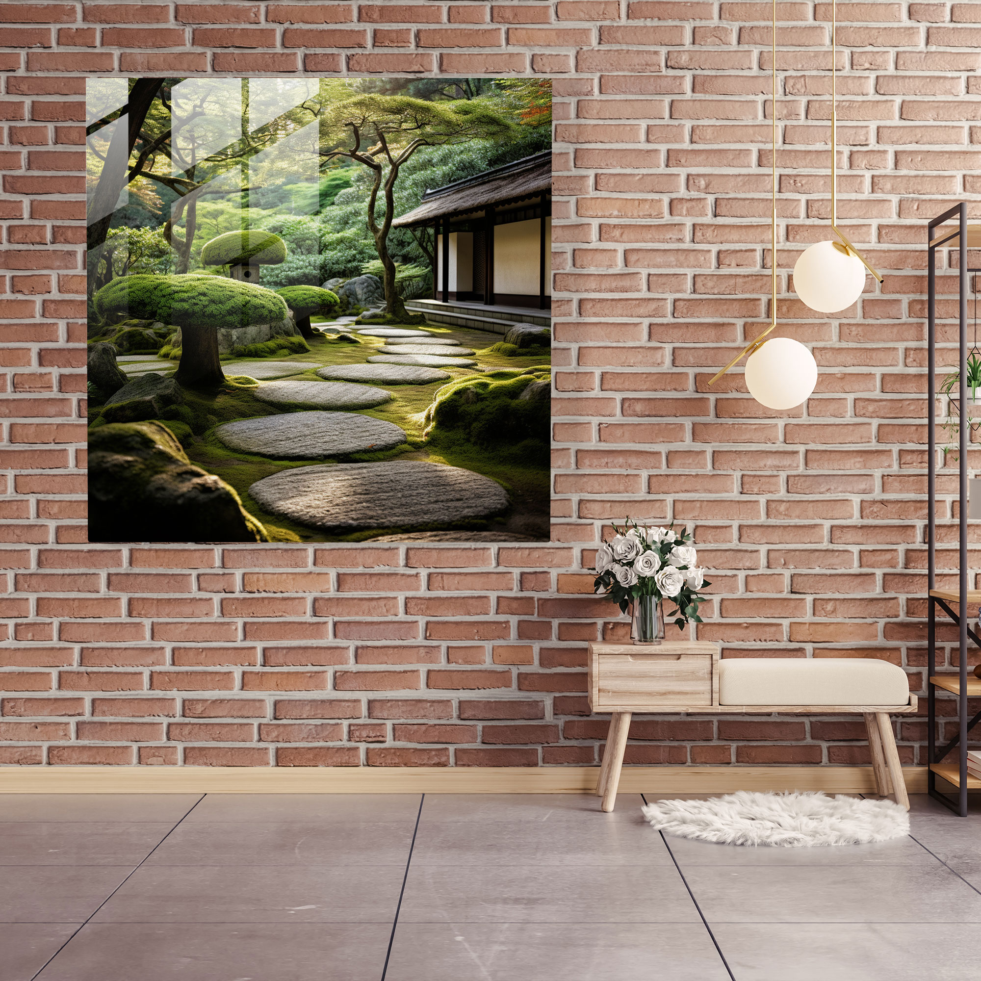 Zen Serenity Glass Print - Zen, Wall Decoration, Tranquility, Home Decoration