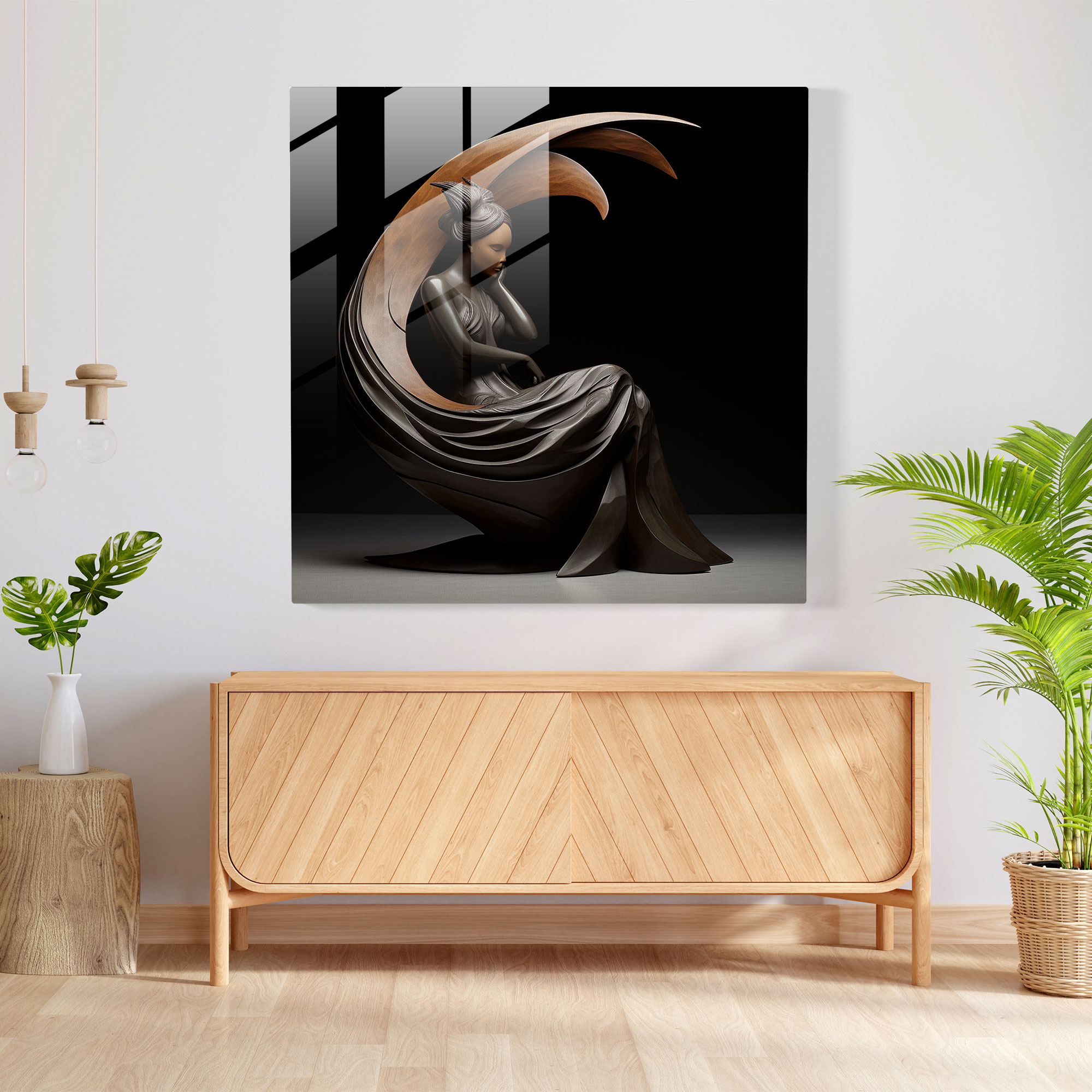Zen Çağdaş Soyut Cam Heykel - Modern Sanat Huzur Cam Sanatı