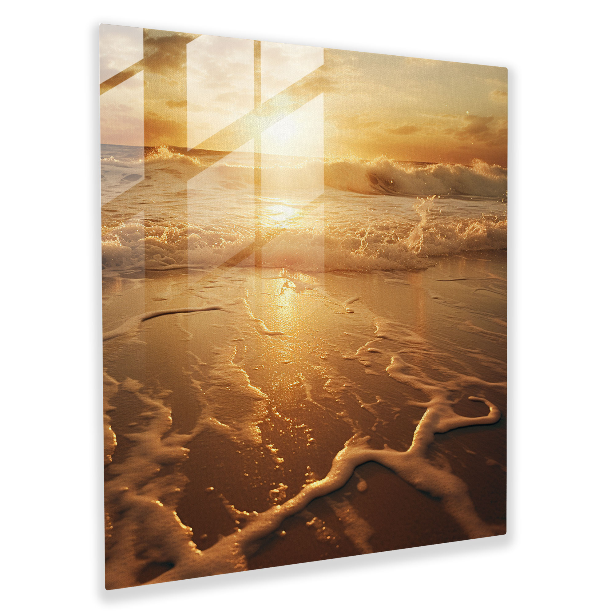 Zen Ethereal Beach Glass Print - Zen, Zen, Zen Beachscape, Modern Art