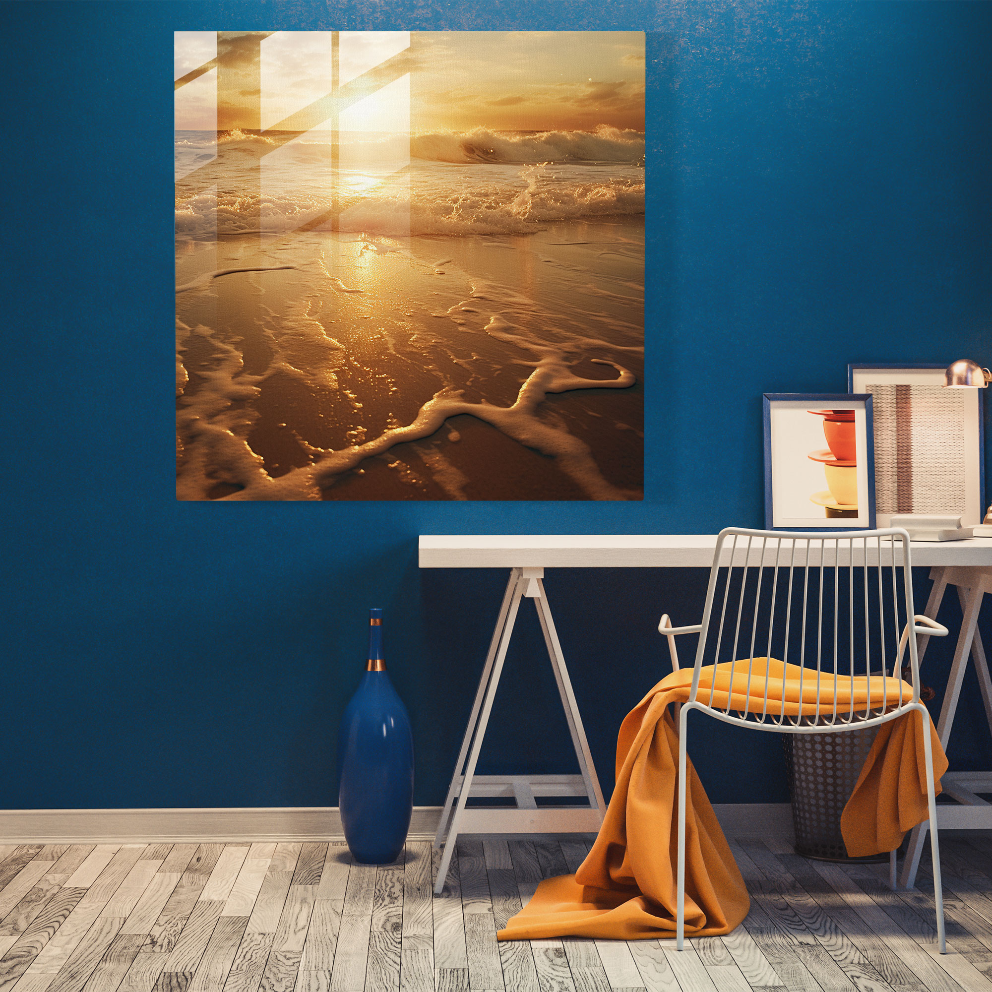 Zen Ethereal Beach Glass Print - Zen, Zen, Zen Beachscape, Modern Art