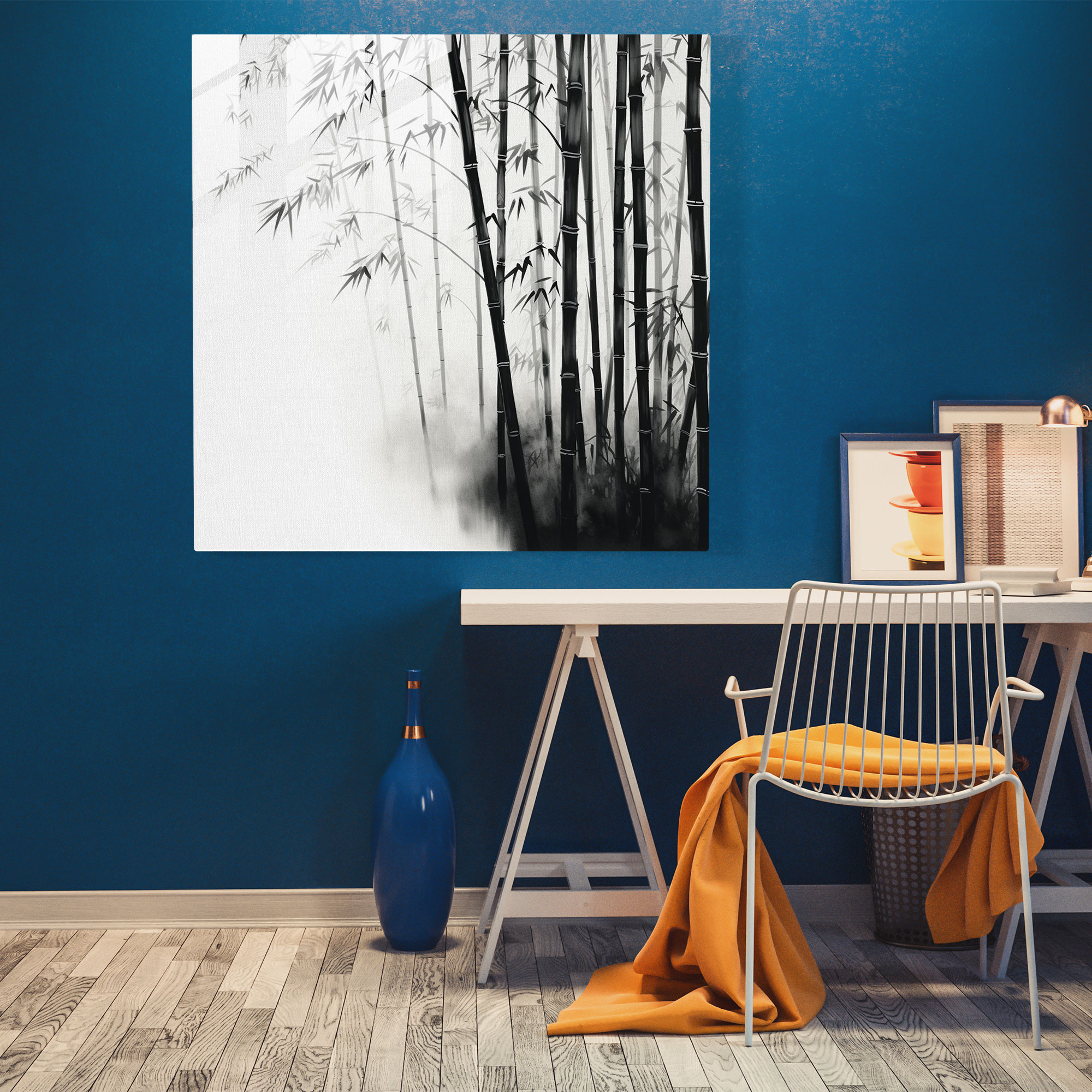 Zen Bambu Ormanı Cam Tablo - Huzur Dolu ve Serin Ev Dekorasyonu için Zen Tasarımı