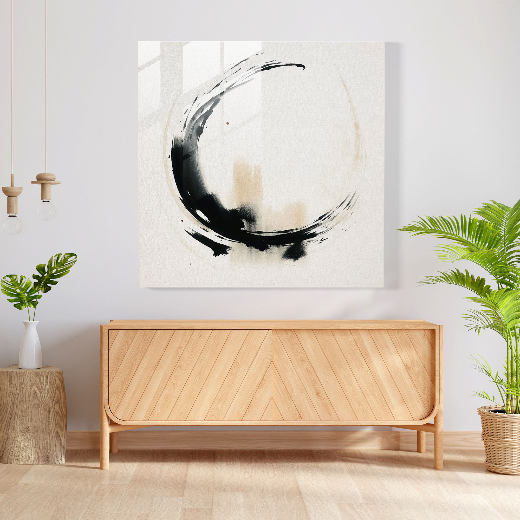 Zen Çağrı Sanatı Cam Tablo - Zen Modern Sanat Cam Tablo