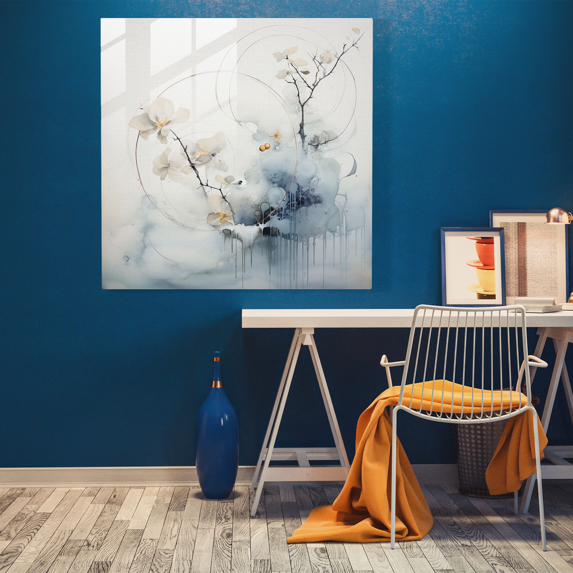 Zen Watercolor Glass Print - Zen, Home Decoration, Zen, Glass Art
