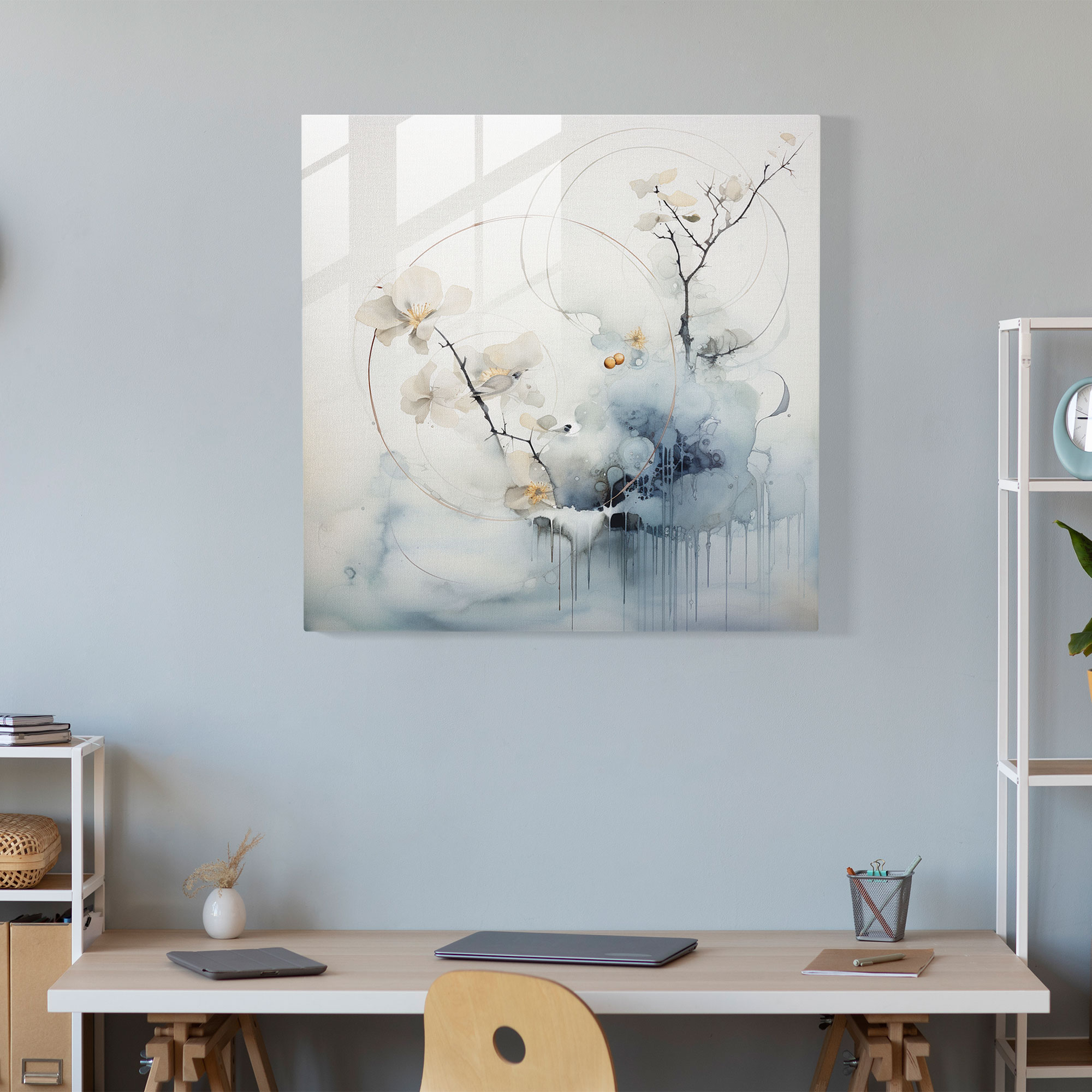Zen Watercolor Glass Print - Zen, Home Decoration, Zen, Glass Art