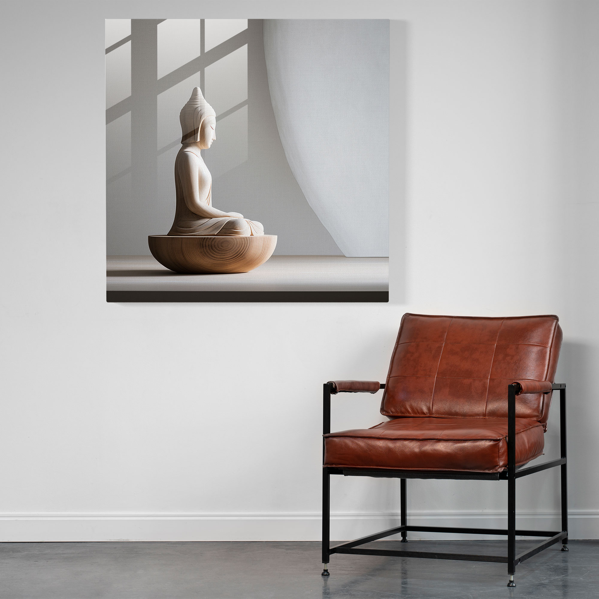 Zen Buddha Glass Print - Zen, Modern Art, Mindfulness, Zen