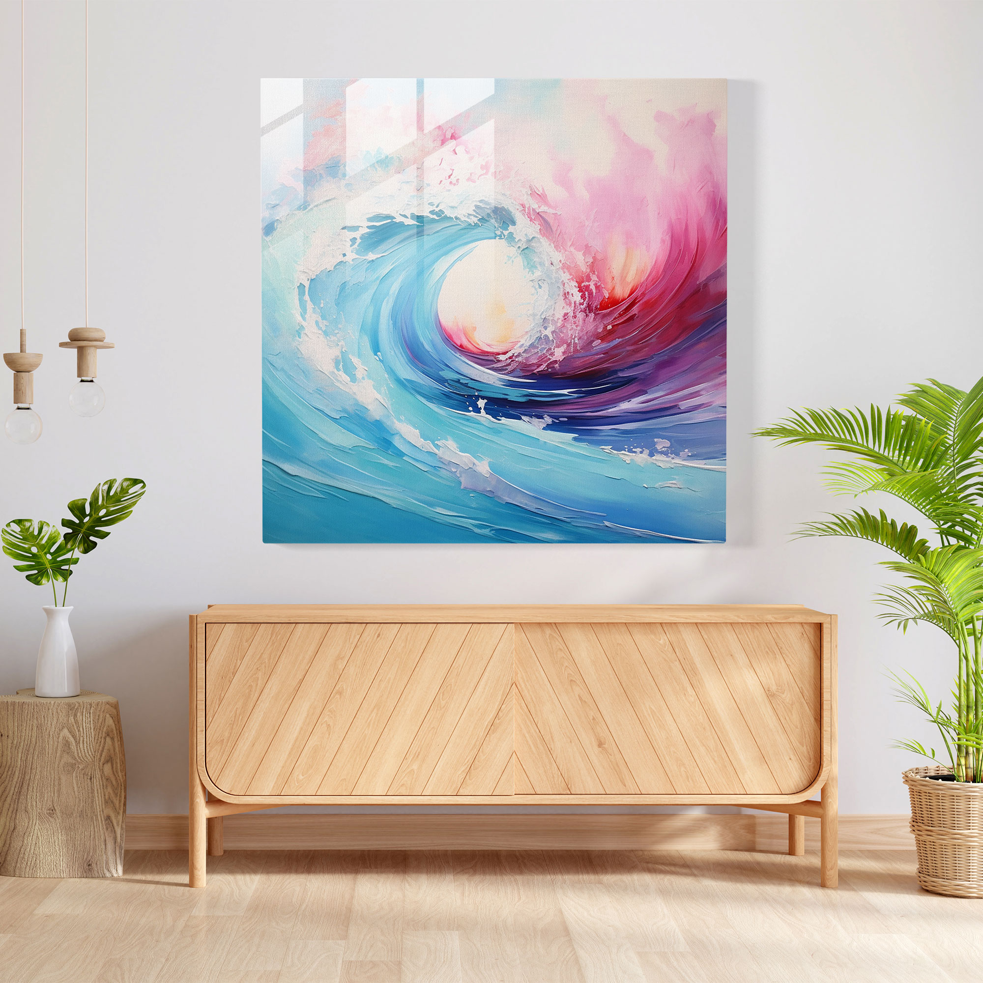 Zen Waves Glass Print - Zen, Mindfulness, Glass Wall Art, Glass Print