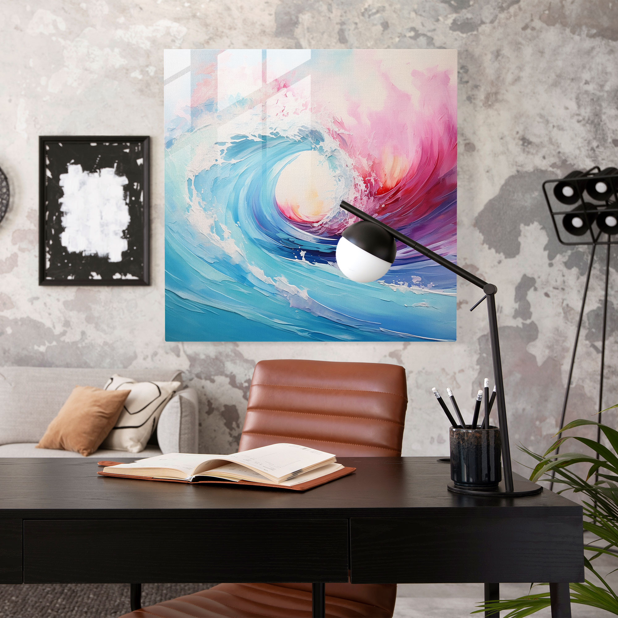Zen Waves Glass Print - Zen, Mindfulness, Glass Wall Art, Glass Print