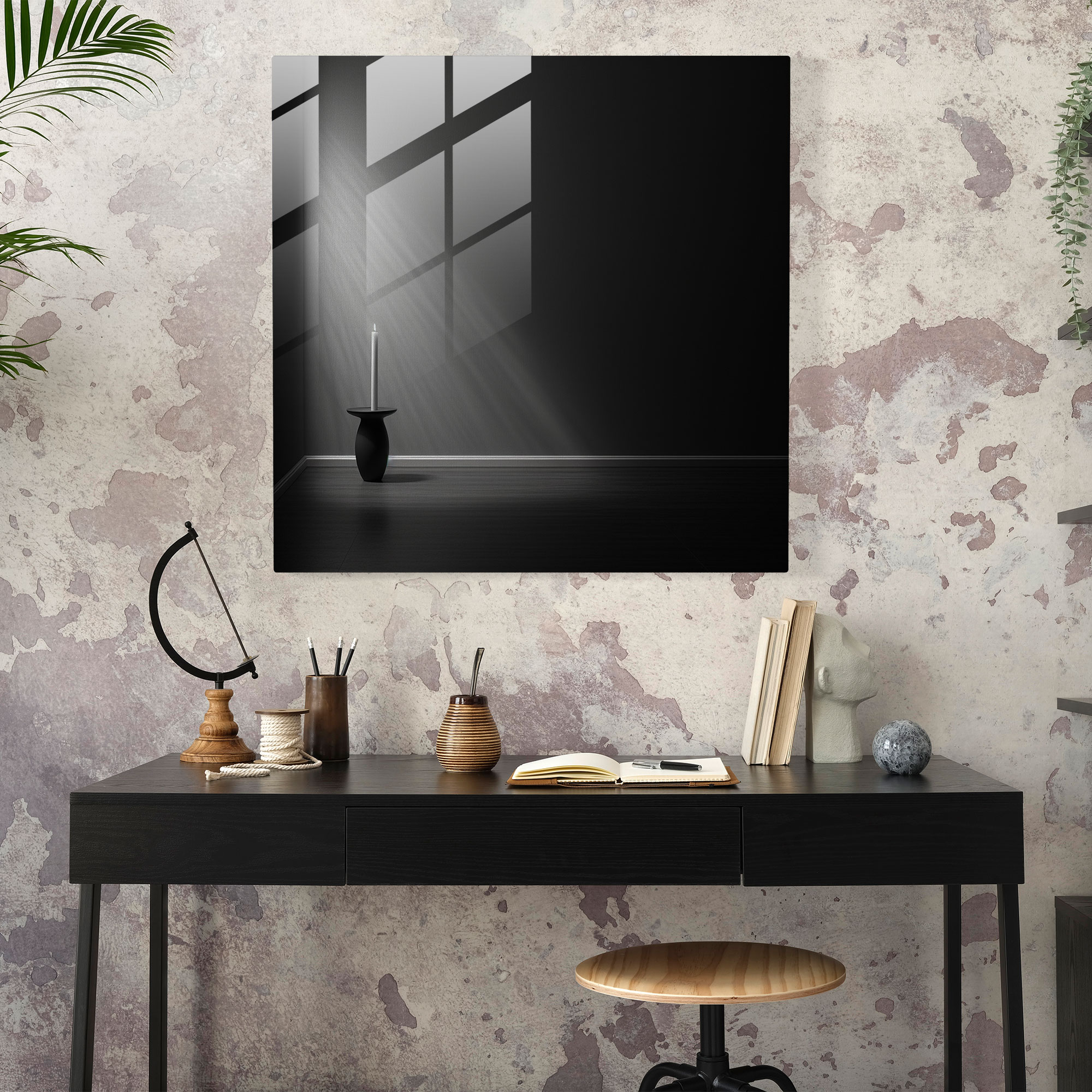 Zen Candle Glass Print - Zen, Glass Wall Art, Home Decoration, Zen Candle Glass Print