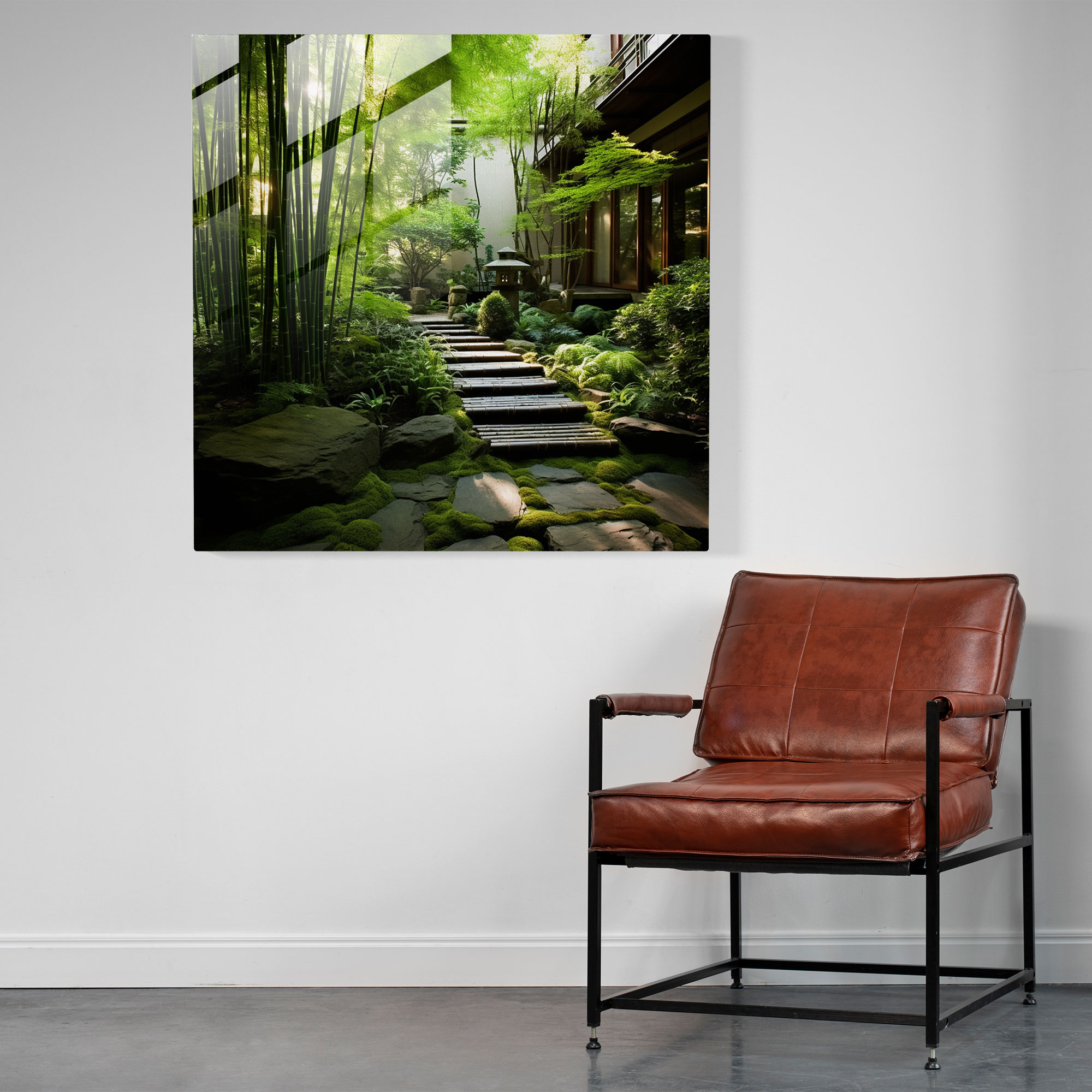 Zen Garden Glass Print - Zen, Zen, Glass Wall Art, Modern Art