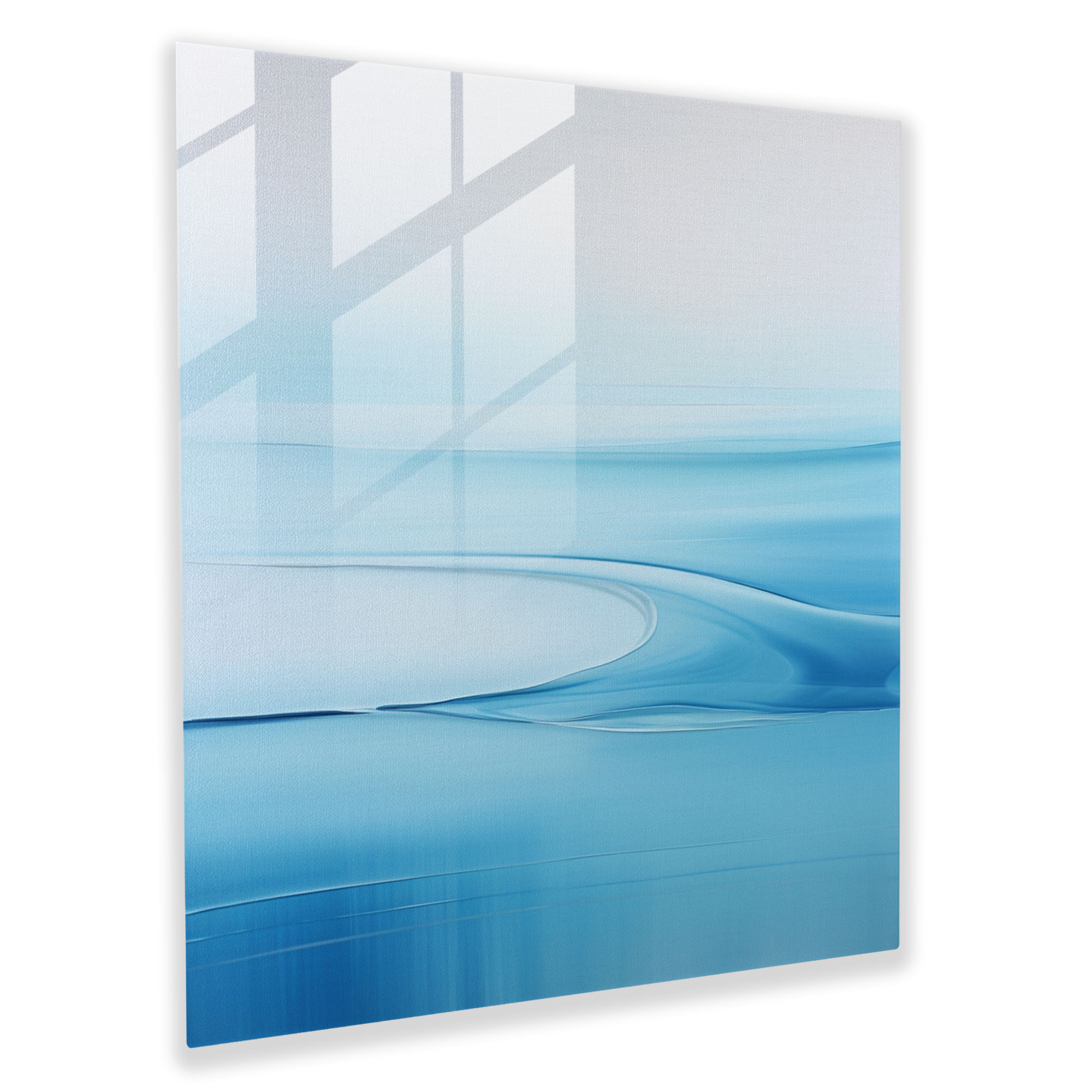 Zen Waters Glass Print - Zen, Glass Print, Blue, Glass Wall Art
