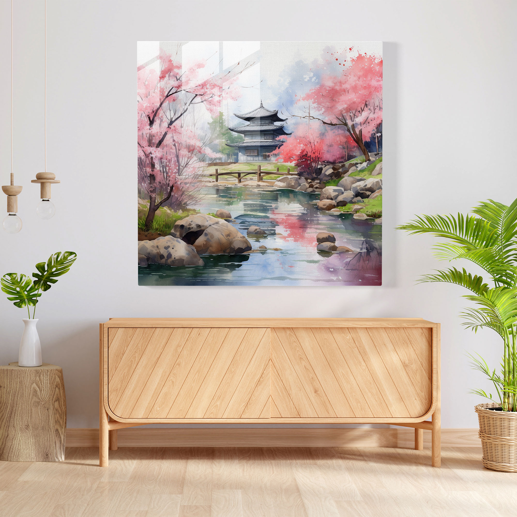 Zen Garden Glass Print - Zen, Glass Wall Art, Home Decoration, Glass Art