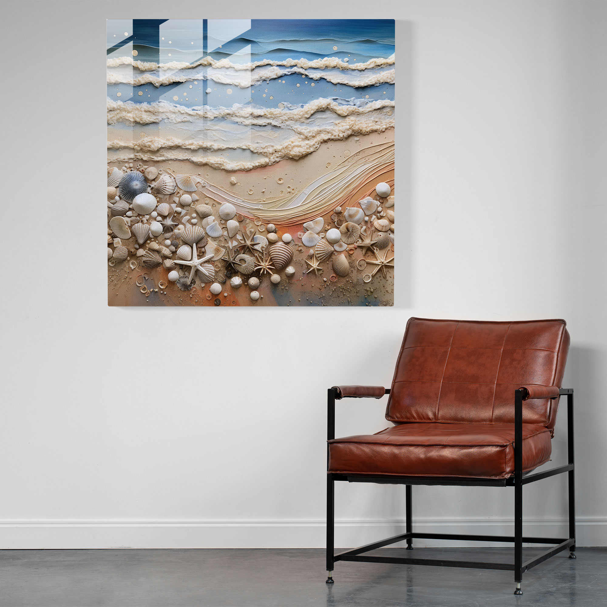 Zen Coastal Glass Print - Zen, Wall Decoration, Modern Art, Zen Coastal Glass Print