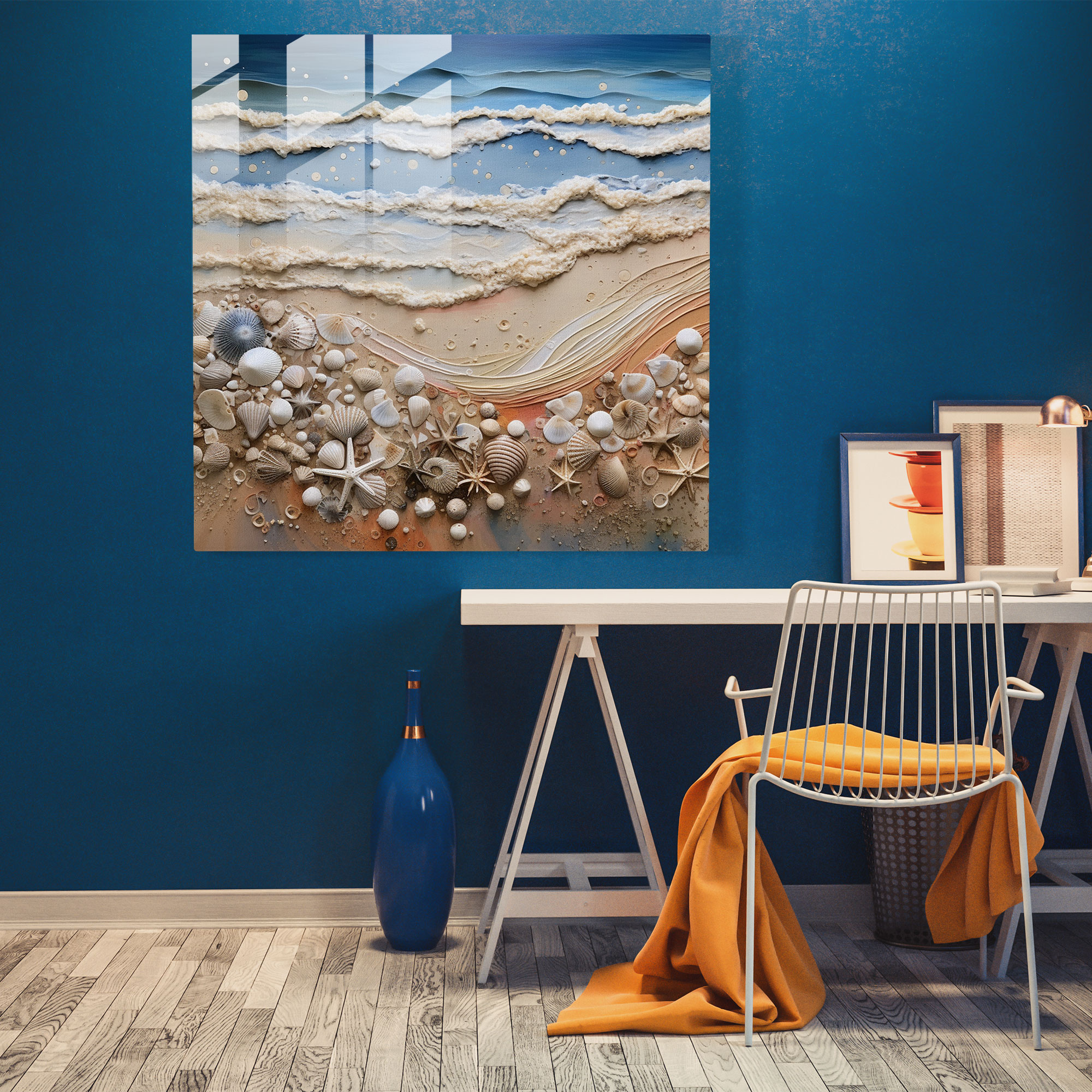 Zen Coastal Glass Print - Zen, Wall Decoration, Modern Art, Zen Coastal Glass Print