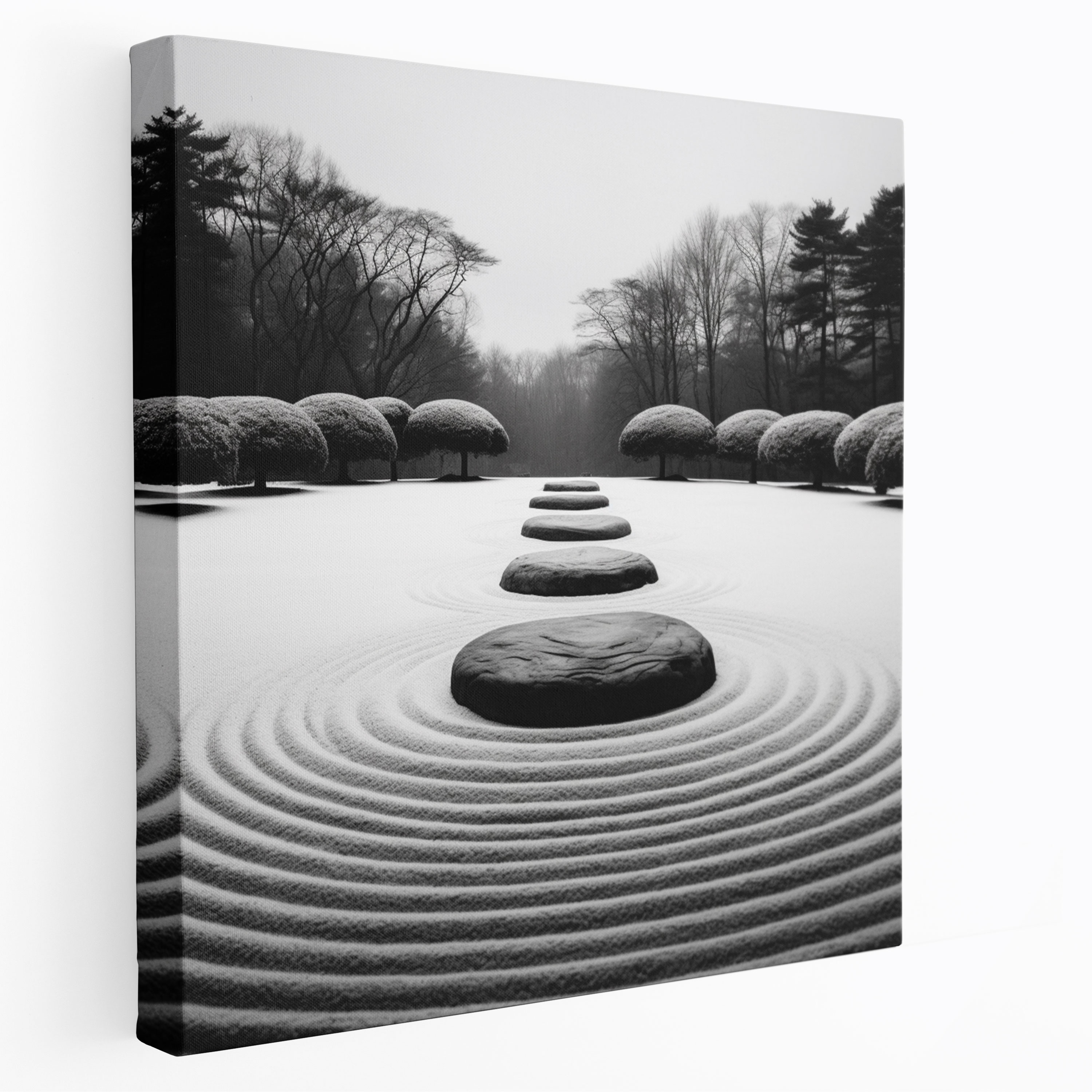 Zen Black And White Canvas Print - Zen, Zen, Wall Decoration, Canvas