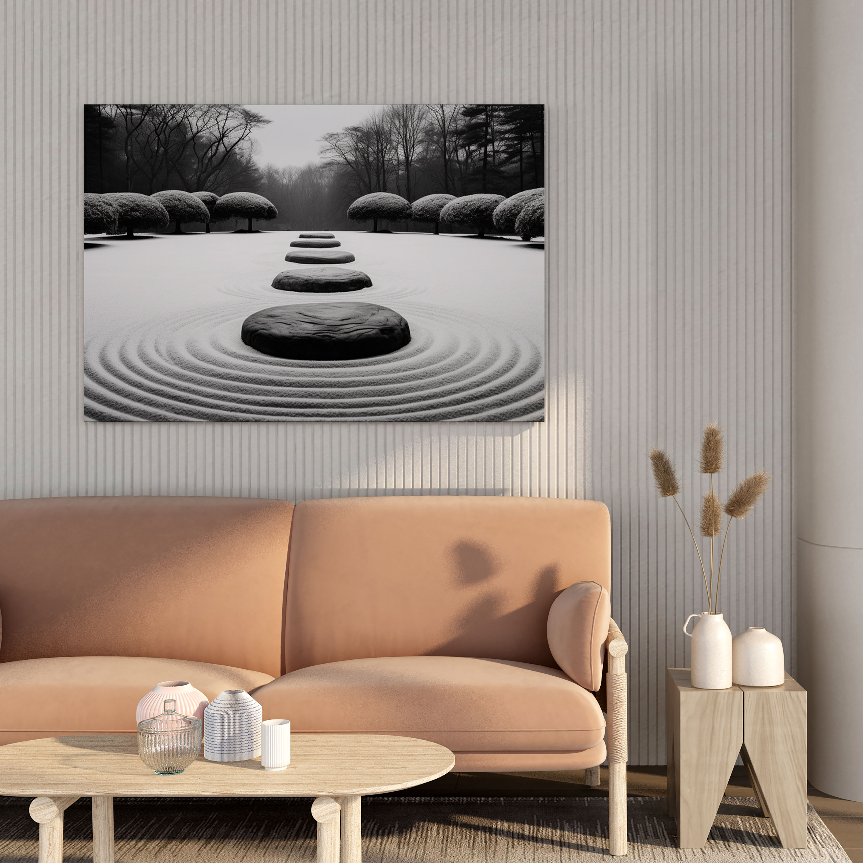 Zen Black And White Canvas Print - Zen, Zen, Wall Decoration, Canvas