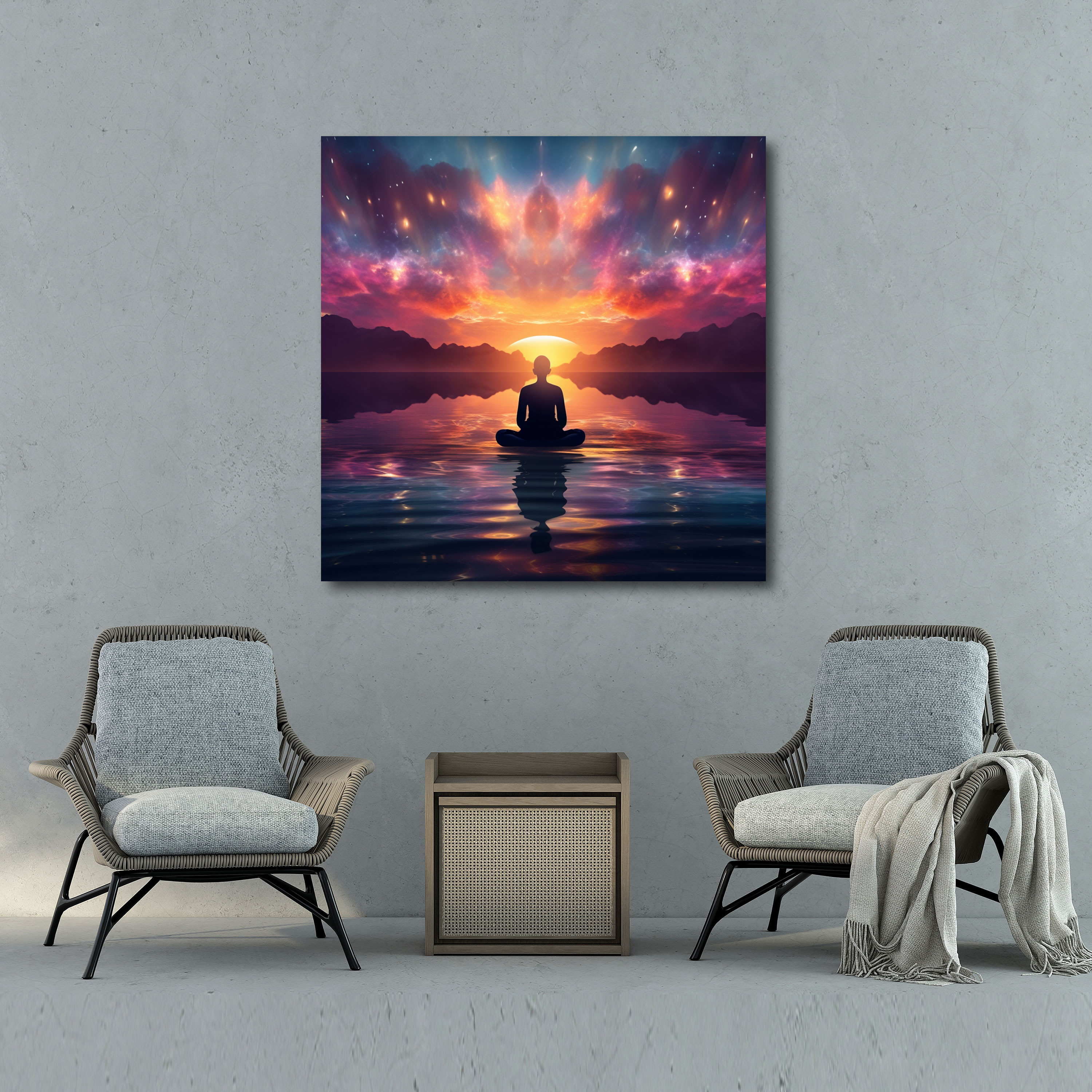 Zen Sunset Canvas Print - Zen, Wall Decoration, Sunset, Vibrant