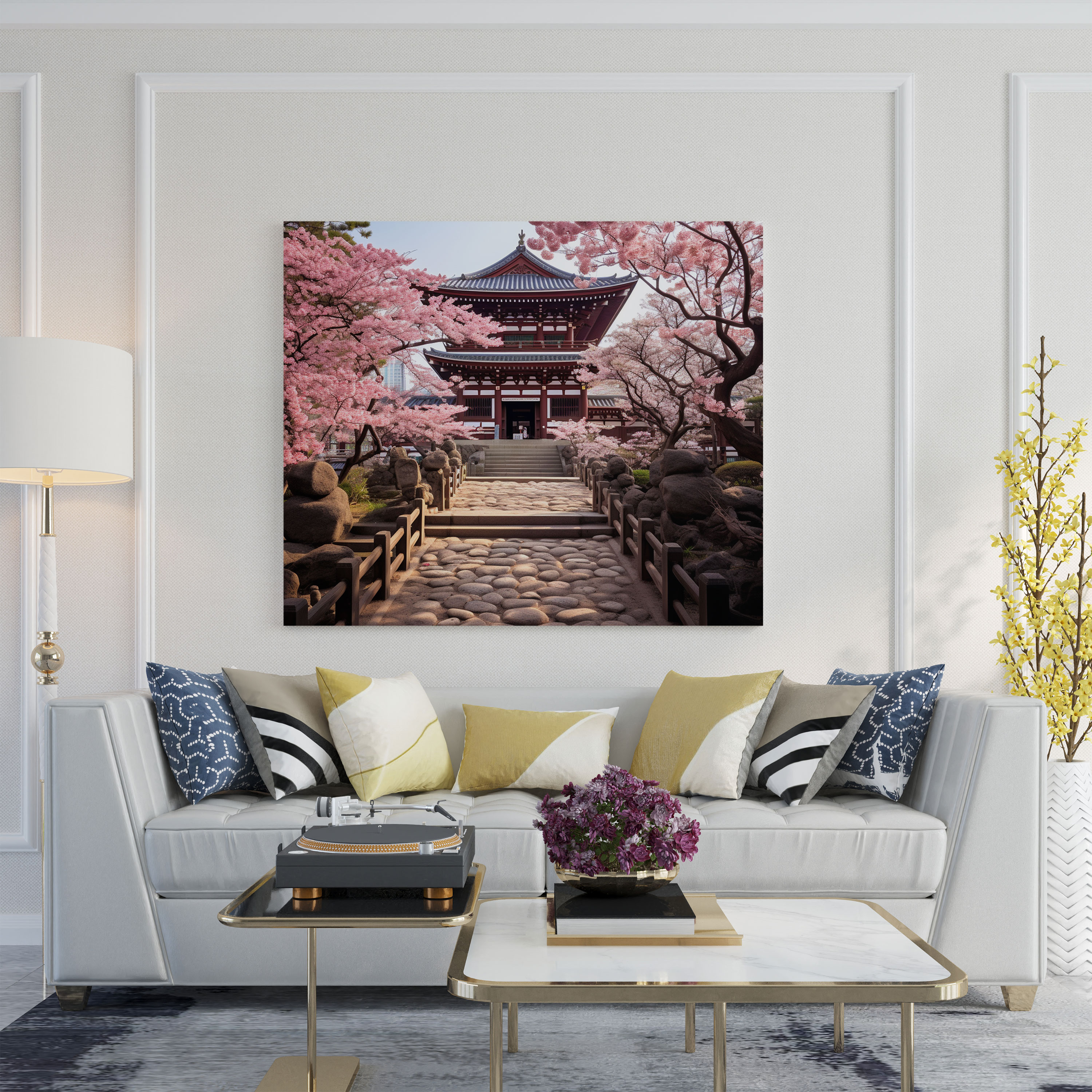 Zen Tapınağı Duvar Sanatı - Japon Zen Tapınağı Temalı Kanvas Tablo