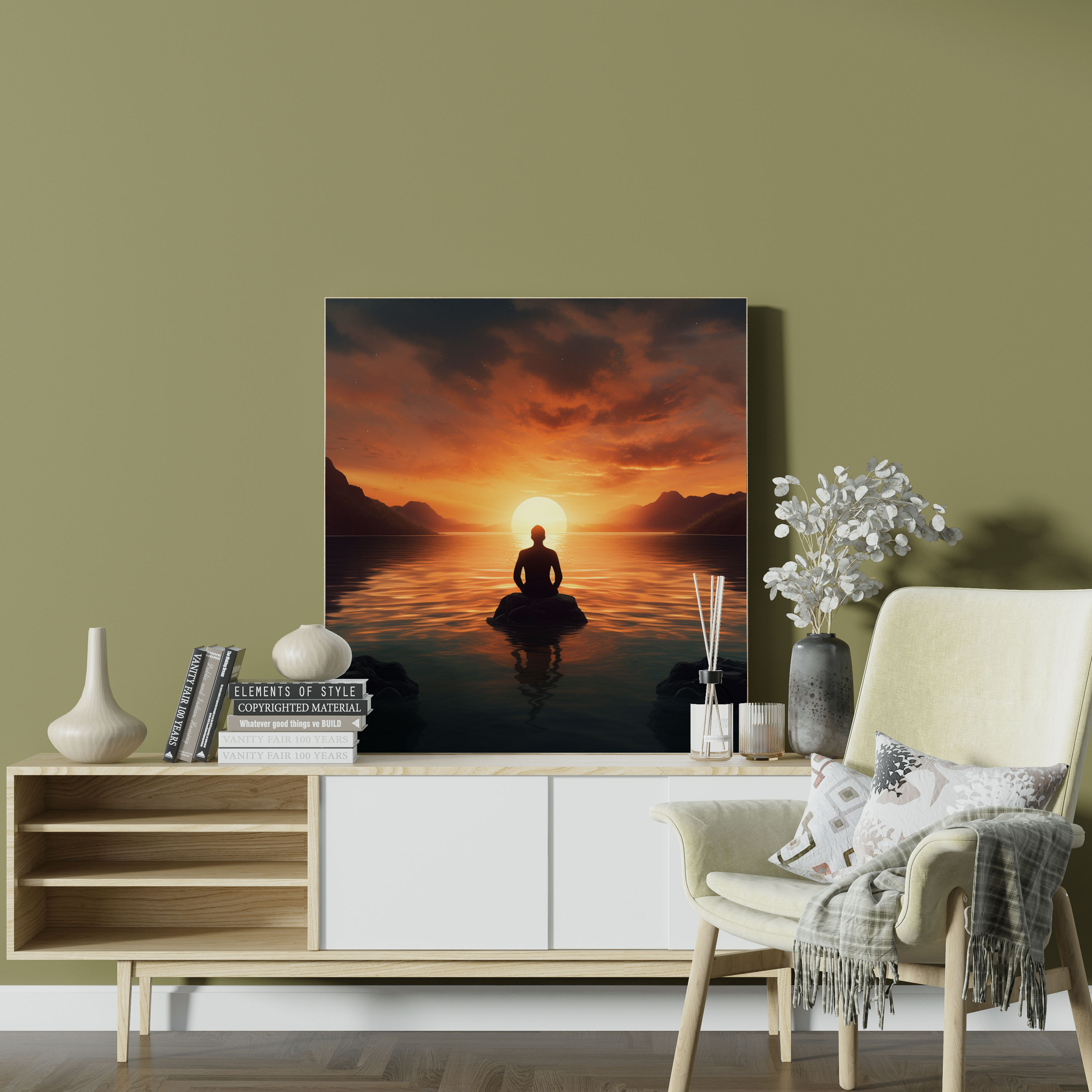 Zen Sunrise Wall Decoration - Zen, Sunrise, Home Decoration, Enlightenment