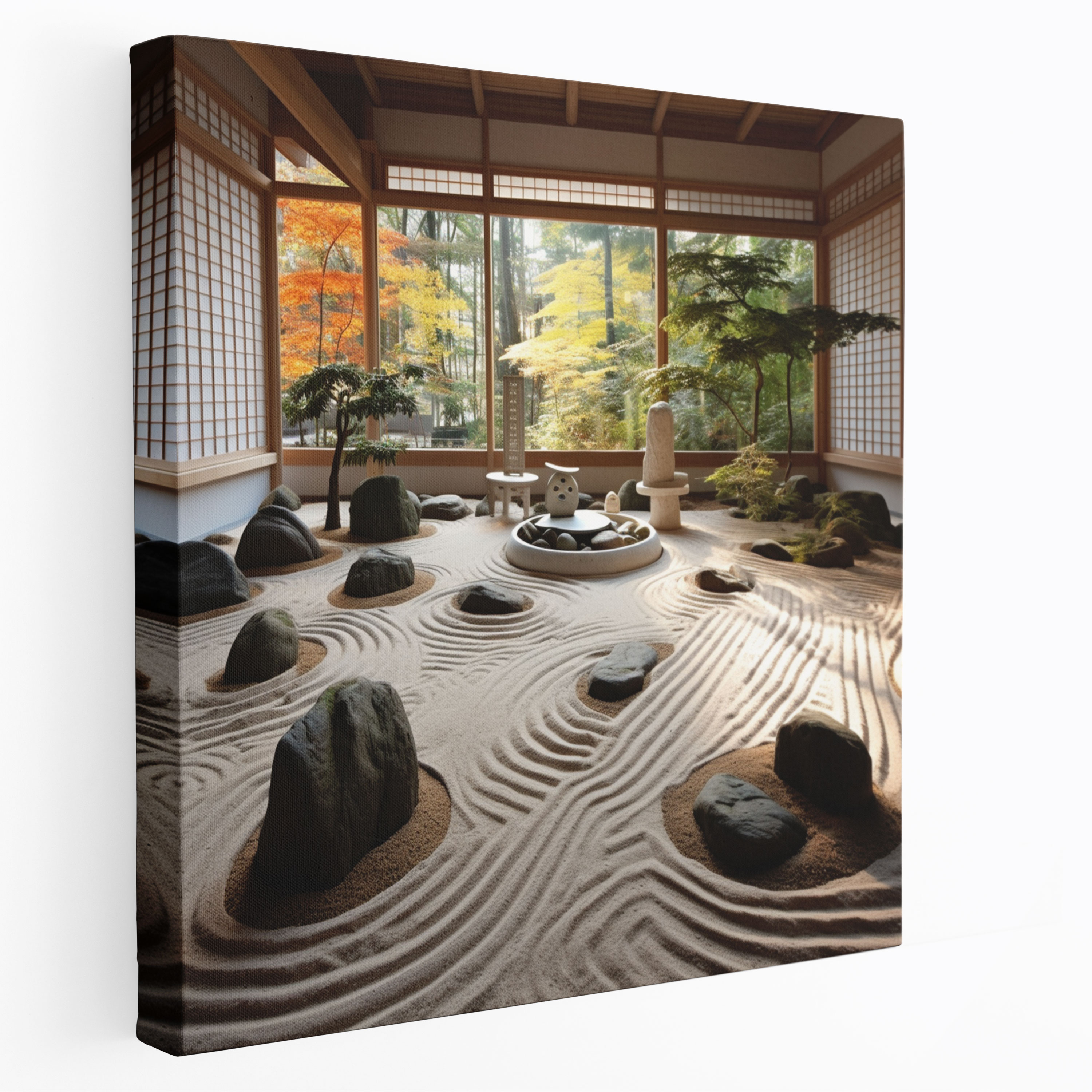 Zen Bahçesi Kanvas Tablo - Zen Zen Bahçesi Duvar Dekorasyonu