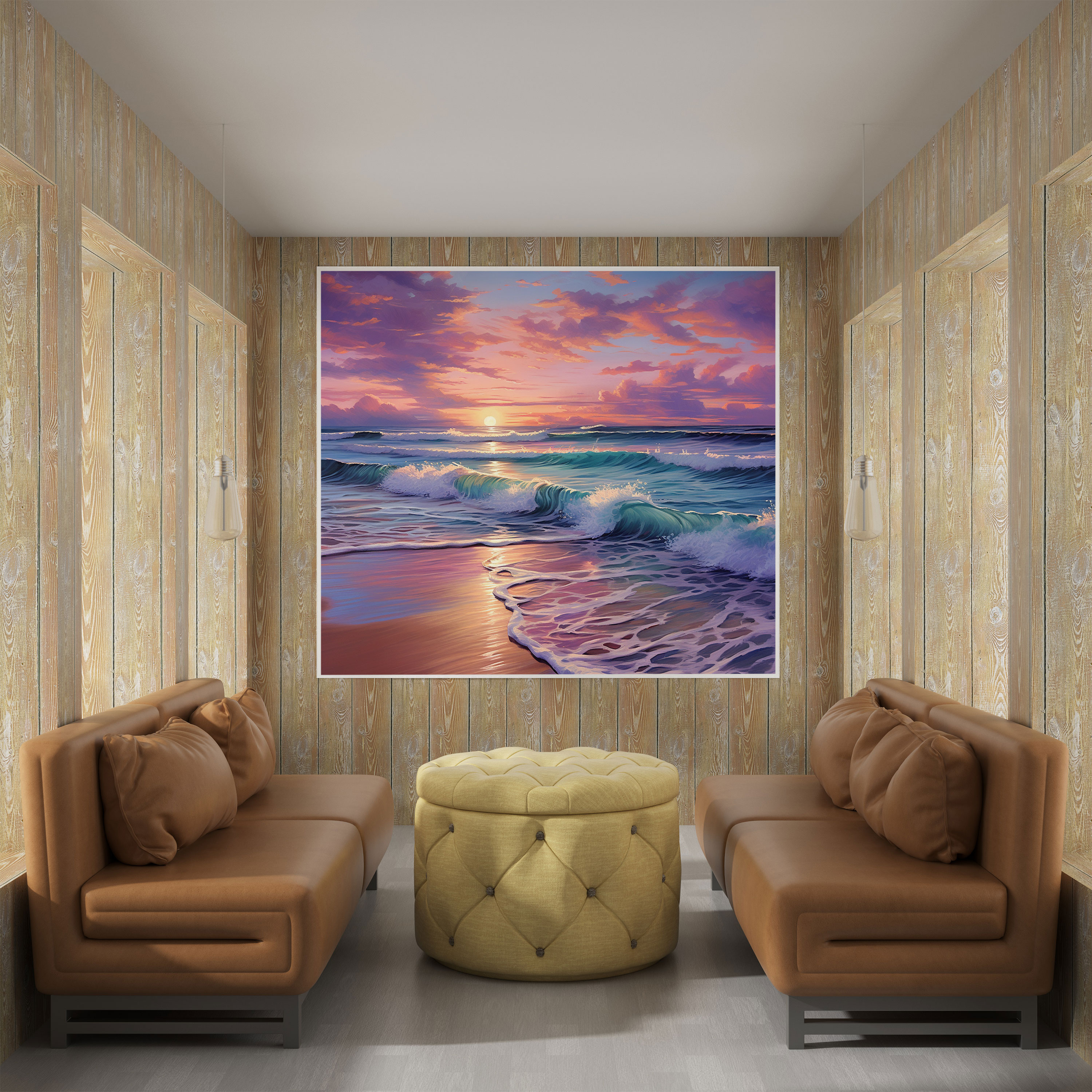 Zen Beach Sunset Wall Decoration - Zen, Home Decoration, Canvas Print, Calming