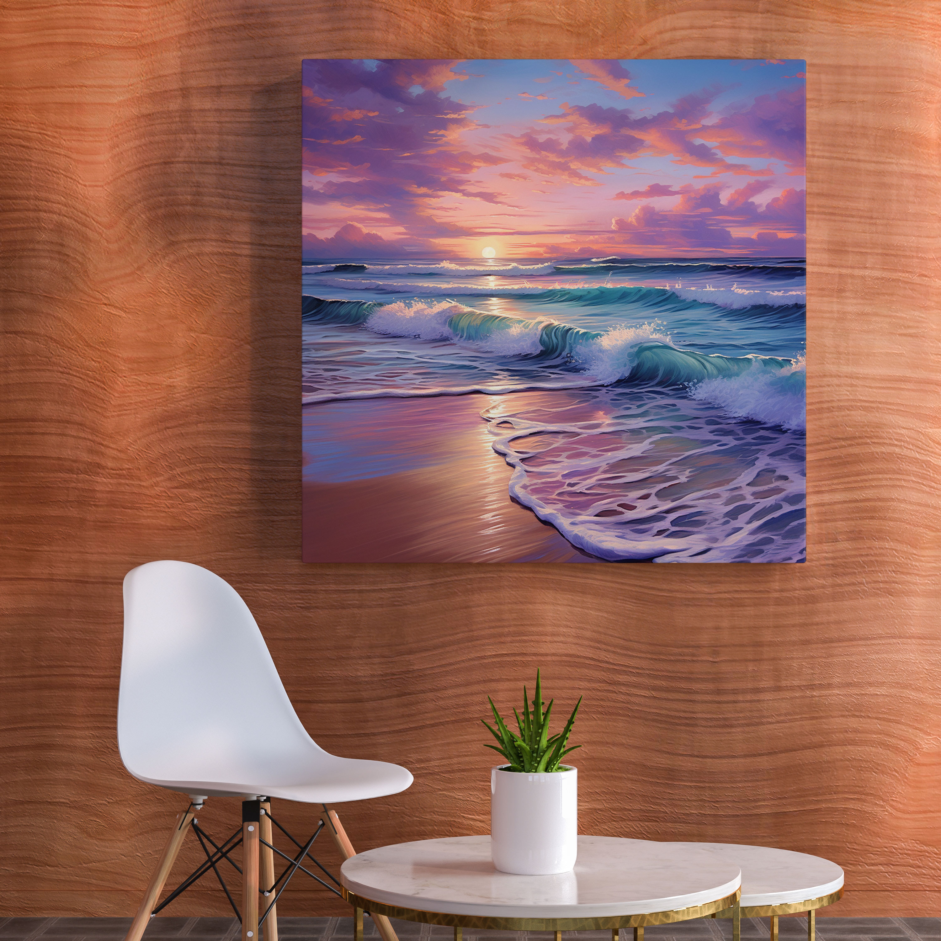 Zen Beach Sunset Wall Decoration - Zen, Home Decoration, Canvas Print, Calming