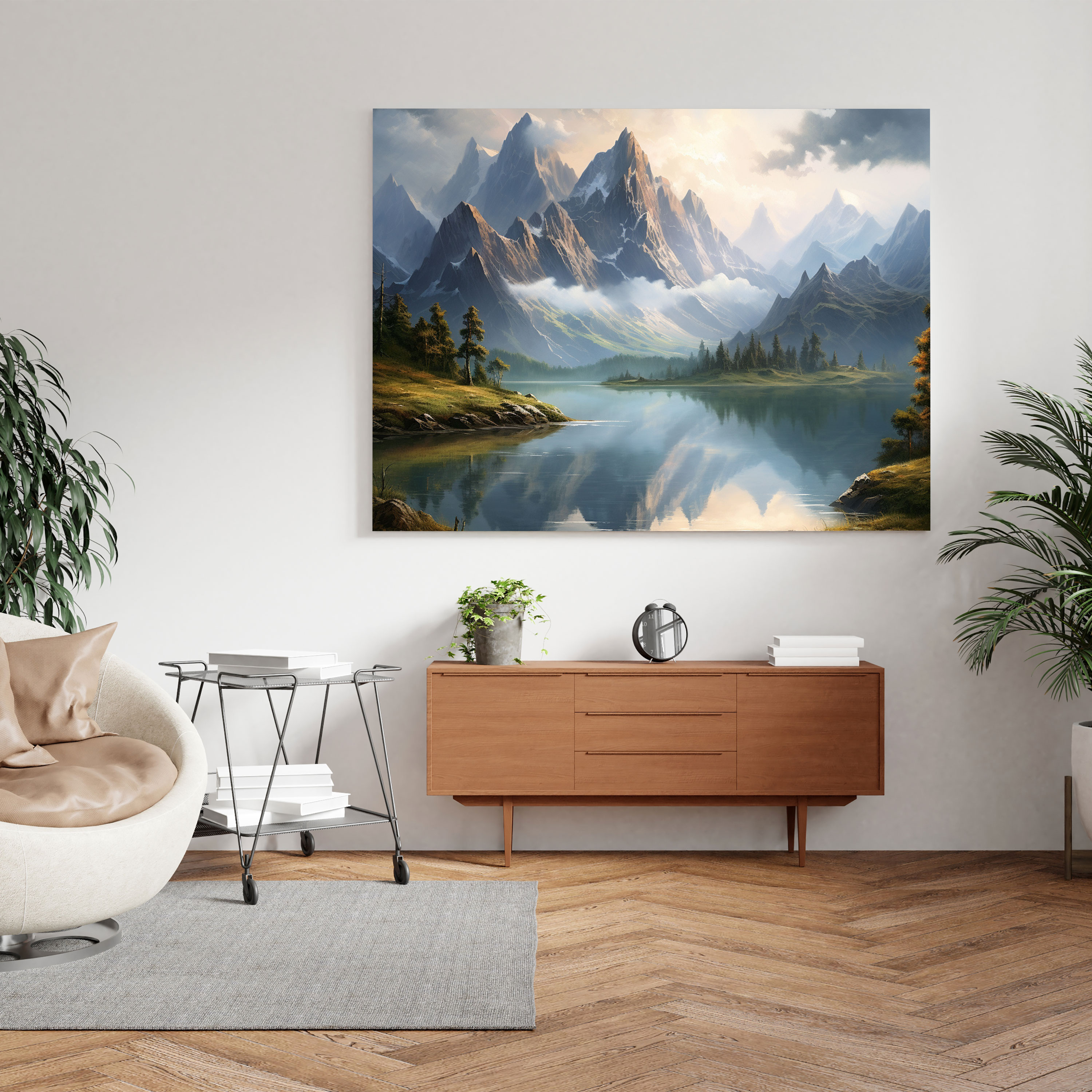 Zen Mountain Landscape Wall Art - Zen, Zen, Canvas, Serene
