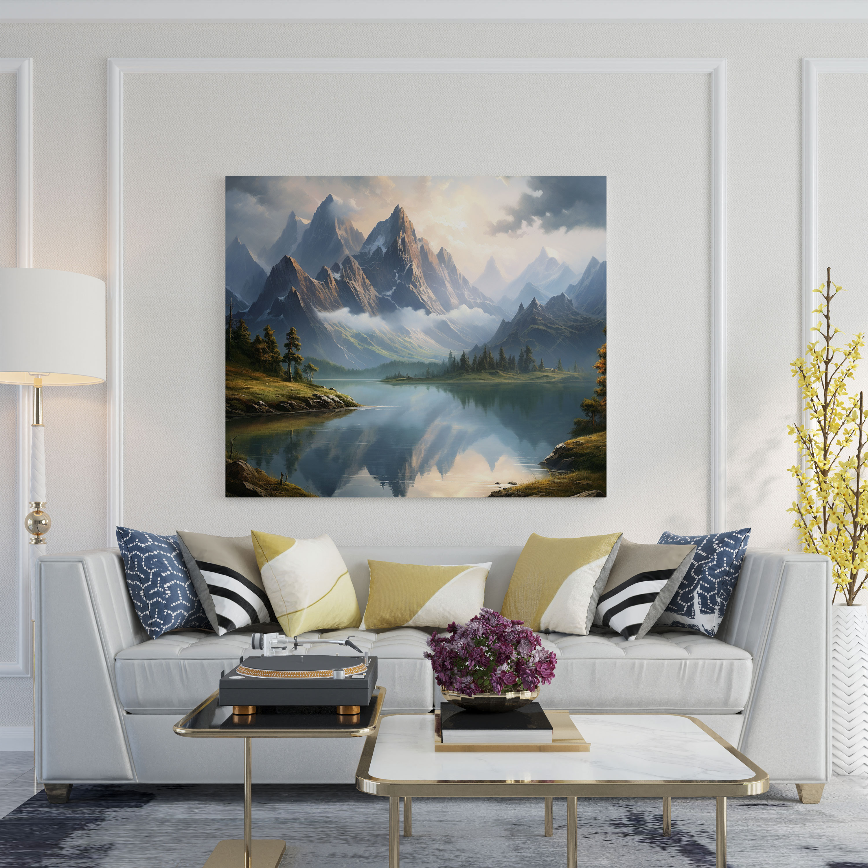 Zen Mountain Landscape Wall Art - Zen, Zen, Canvas, Serene