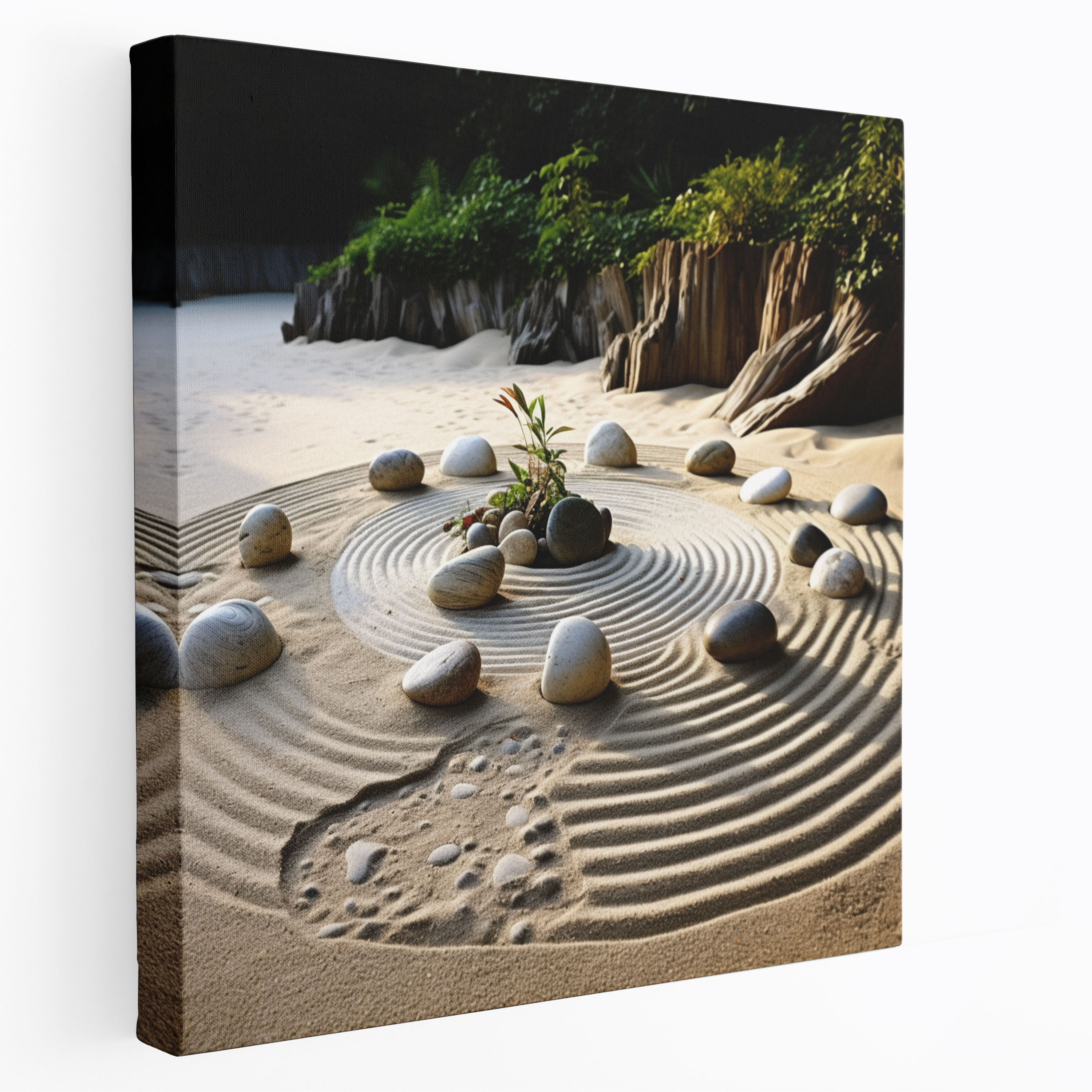 Zen Kaya Bahçesi Duvar Sanatı - Kanvas Tablo