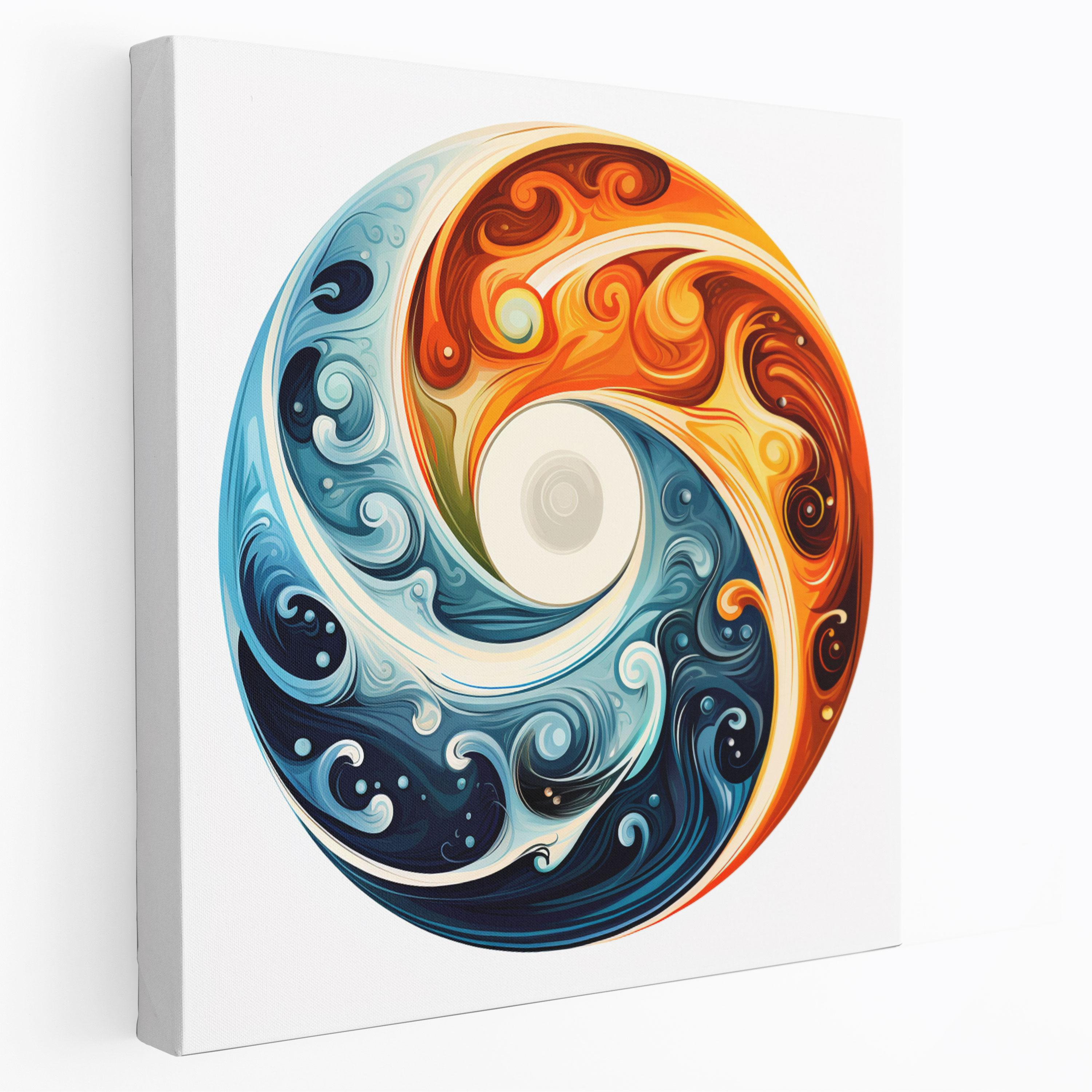 Zen Yin And Yang Wall Art - Zen, Wall Art, Harmonious, Yin And Yang