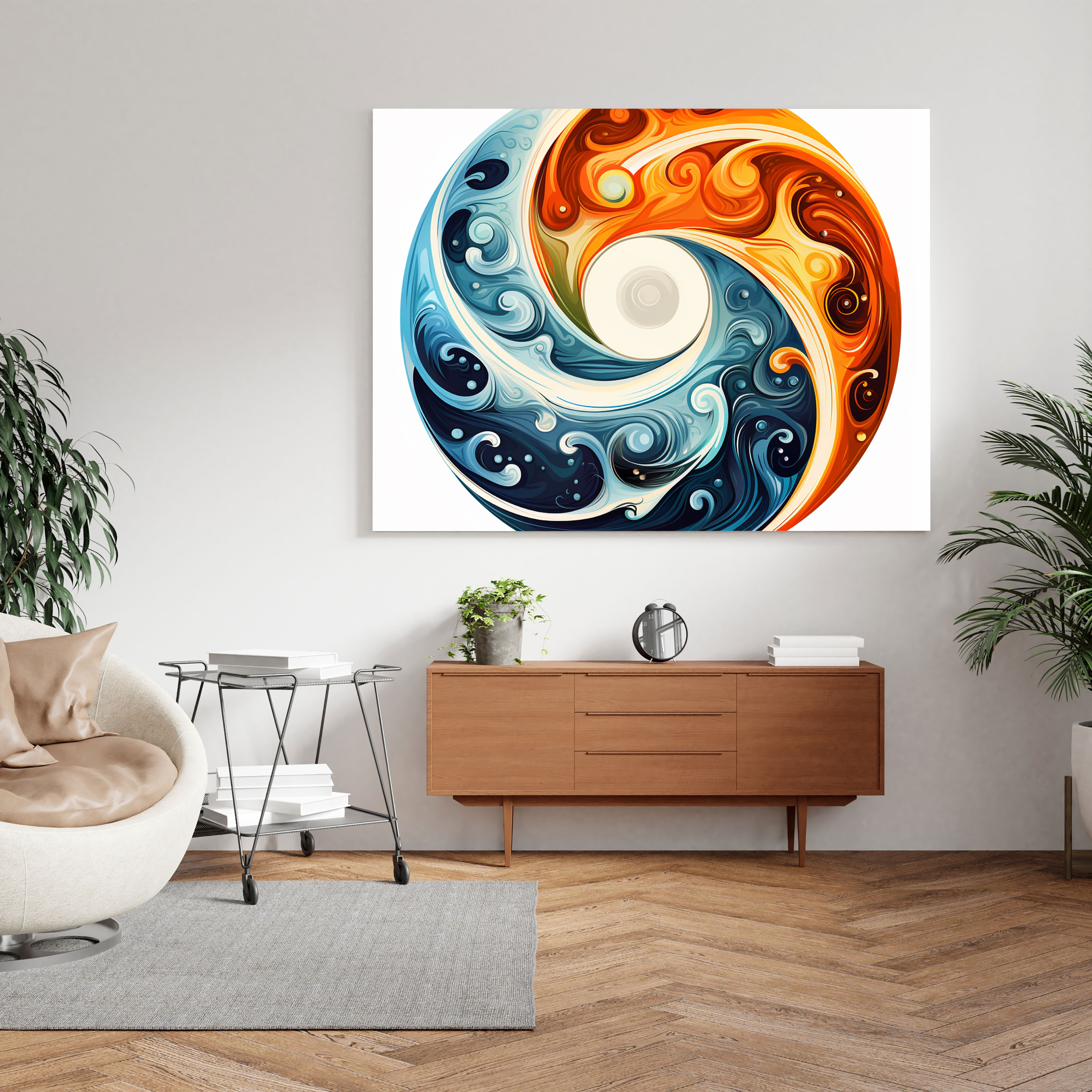 Zen Yin And Yang Wall Art - Zen, Wall Art, Harmonious, Yin And Yang