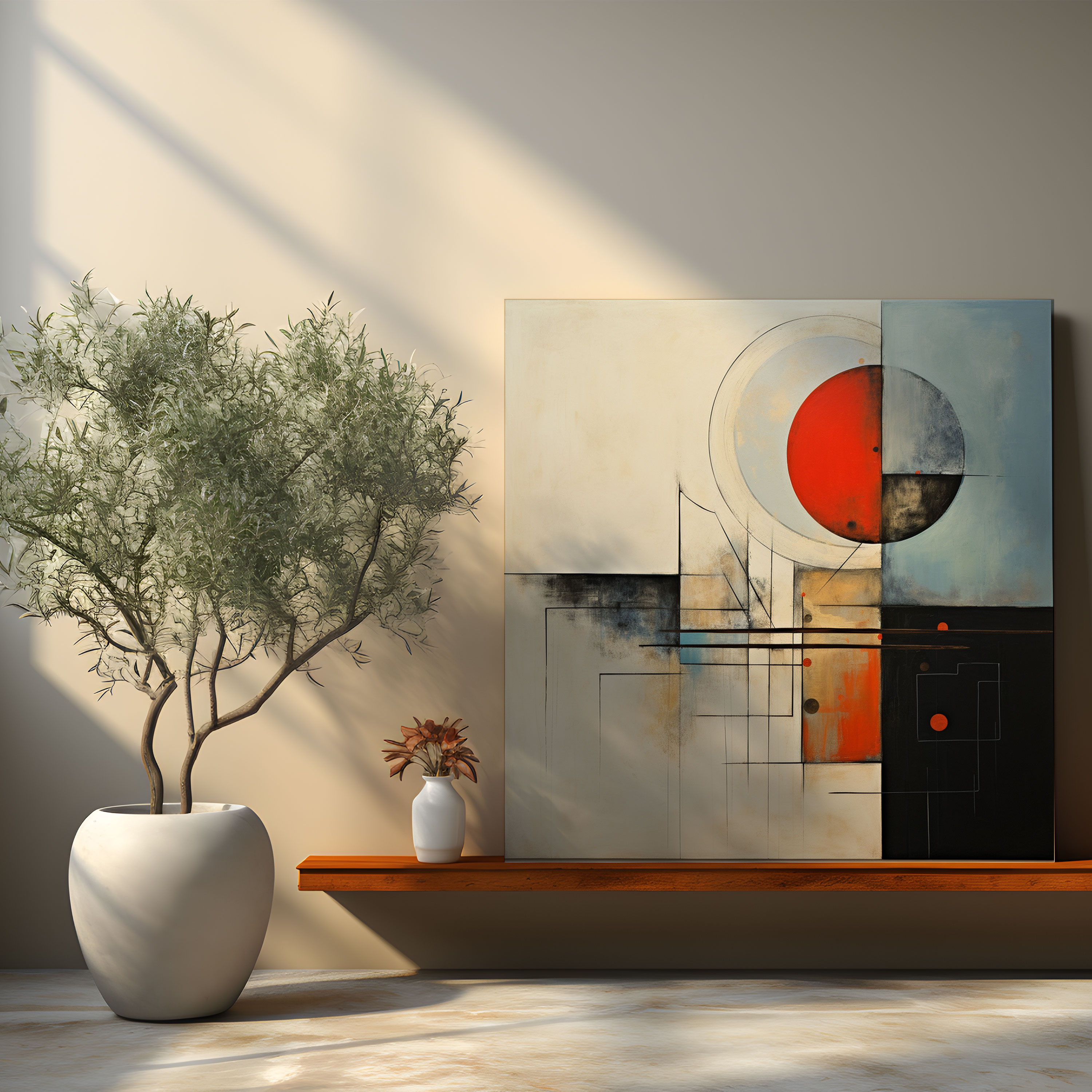 Zenlik Soyut Kanvas Tablo - Ev Dekorasyonu için Harmony ve Zen Temalı Soyut Kanvas Tablo