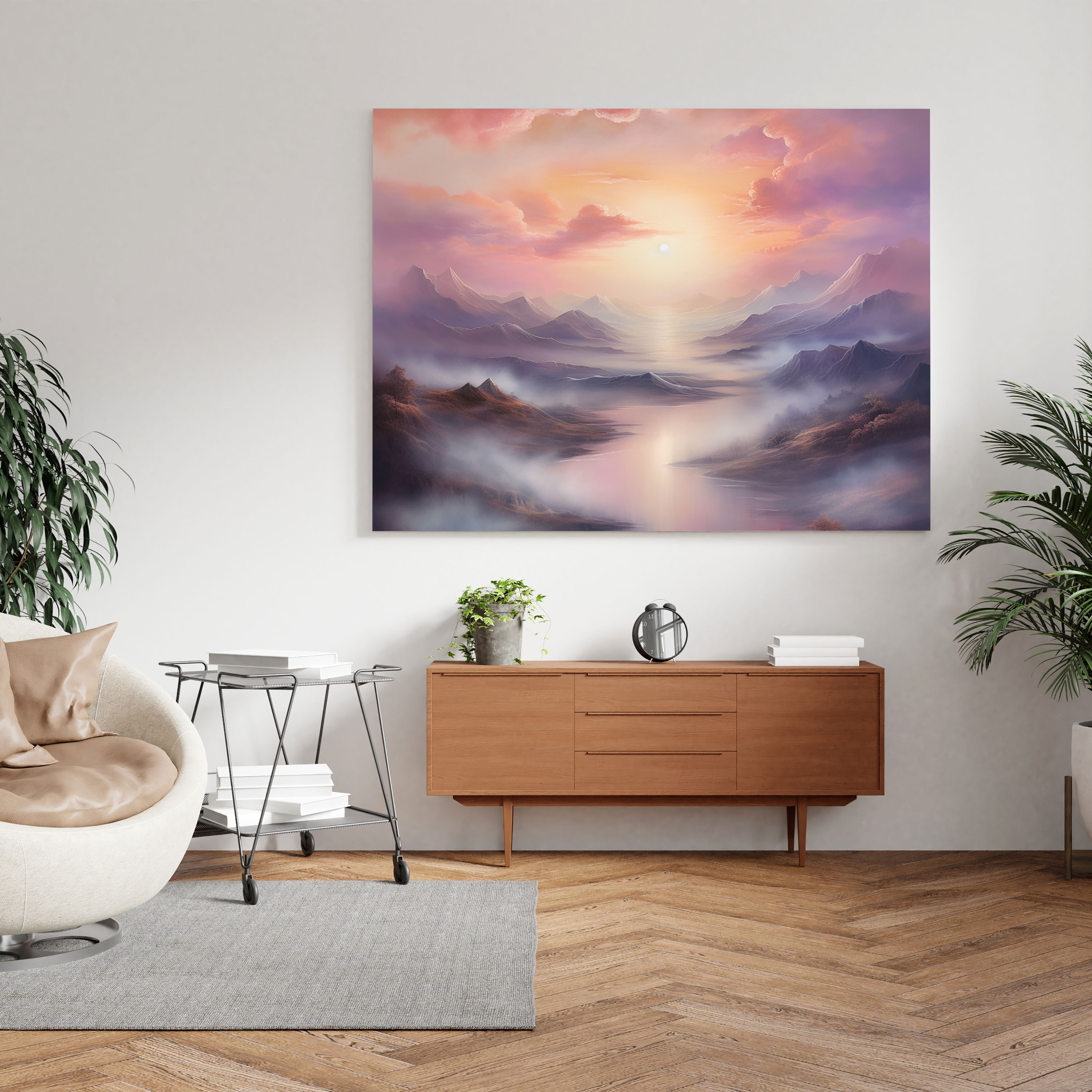 Zen Mountain Canvas Print - Zen, Zen, Sunset, Mountain Landscape