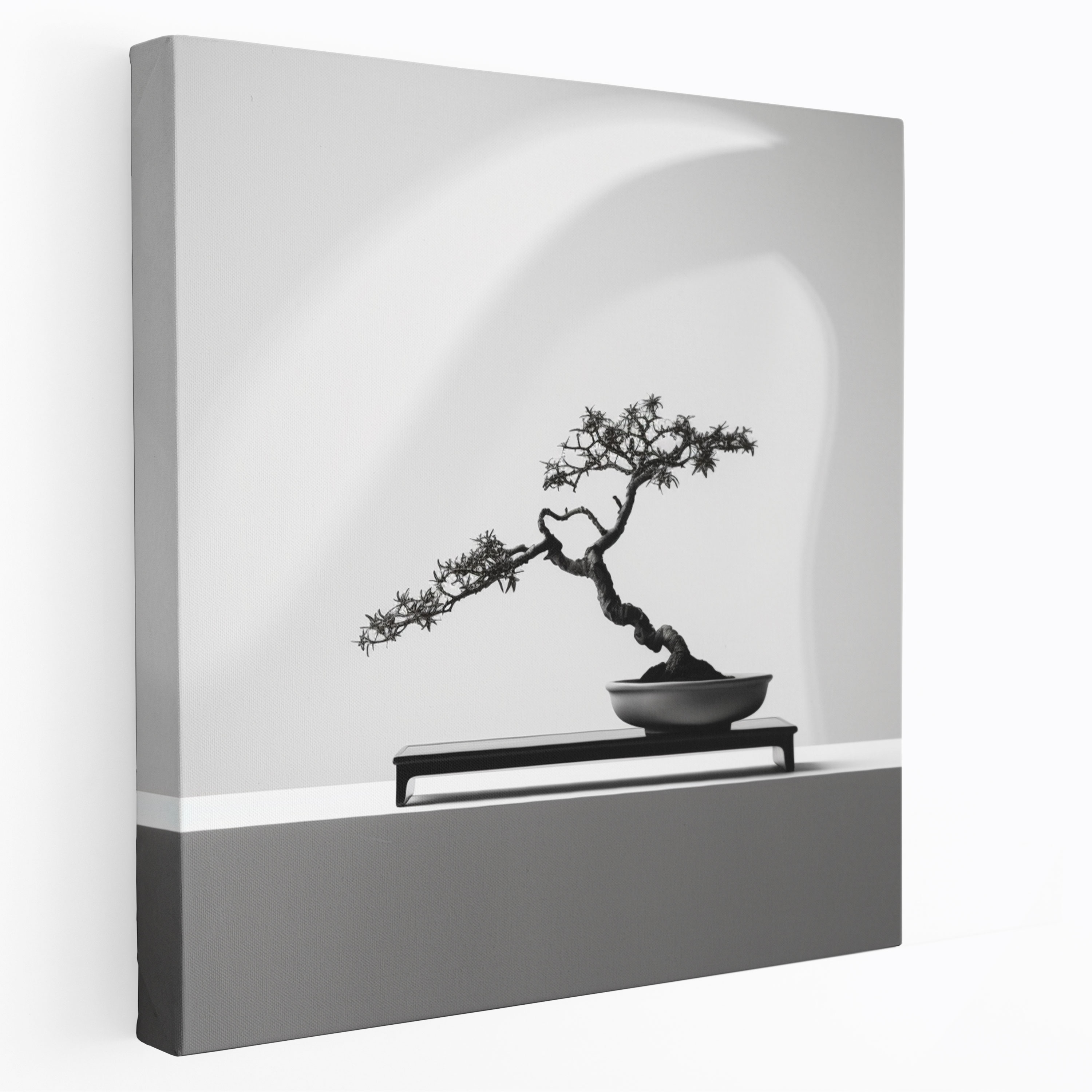 Zen Bonsai Kanvas Tablo - Zen Kanvas Duvar Sanatı Duvar Dekorasyonu Minimalist