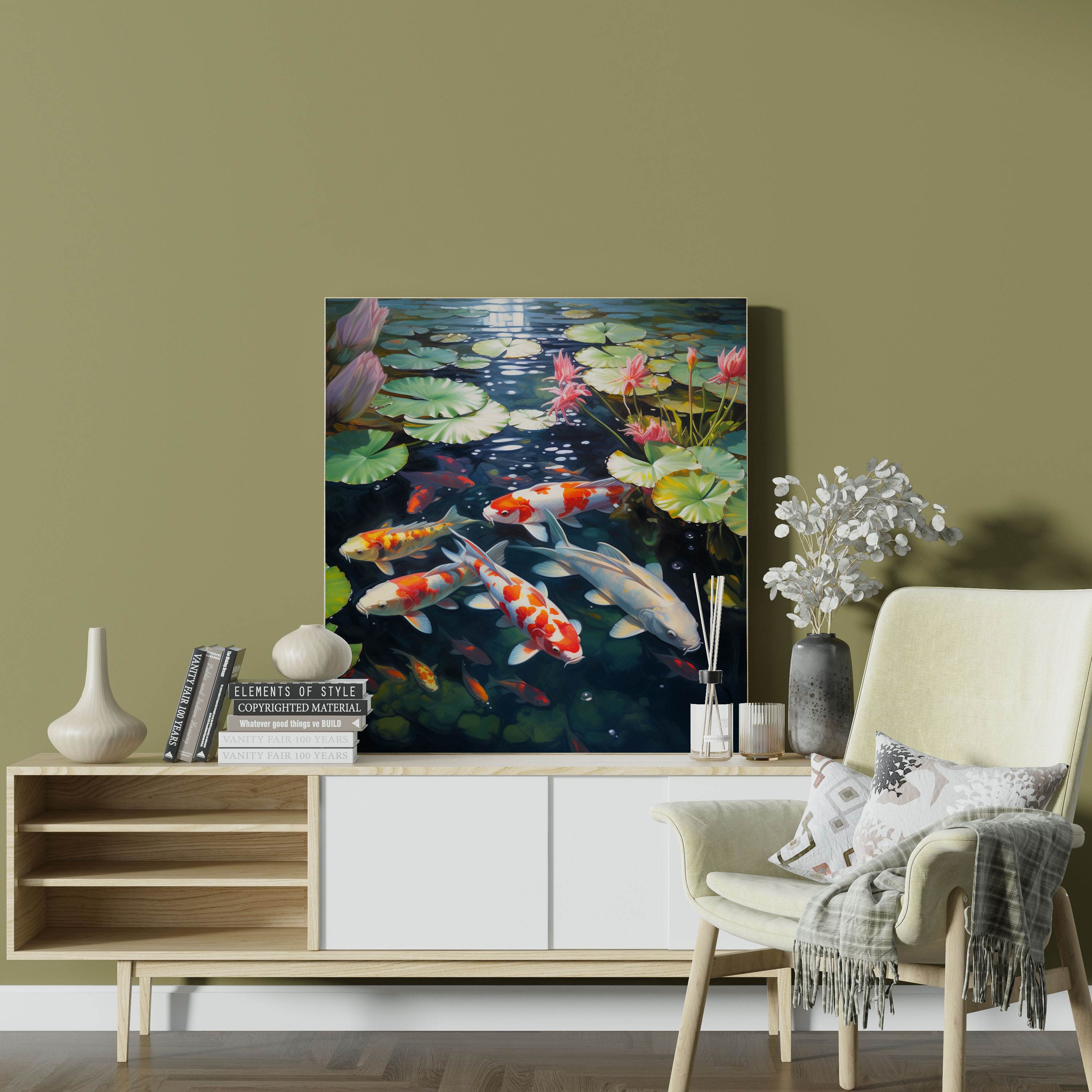 Zen Koi Pond Canvas Print - Zen, Koi Pond, Canvas, Zen