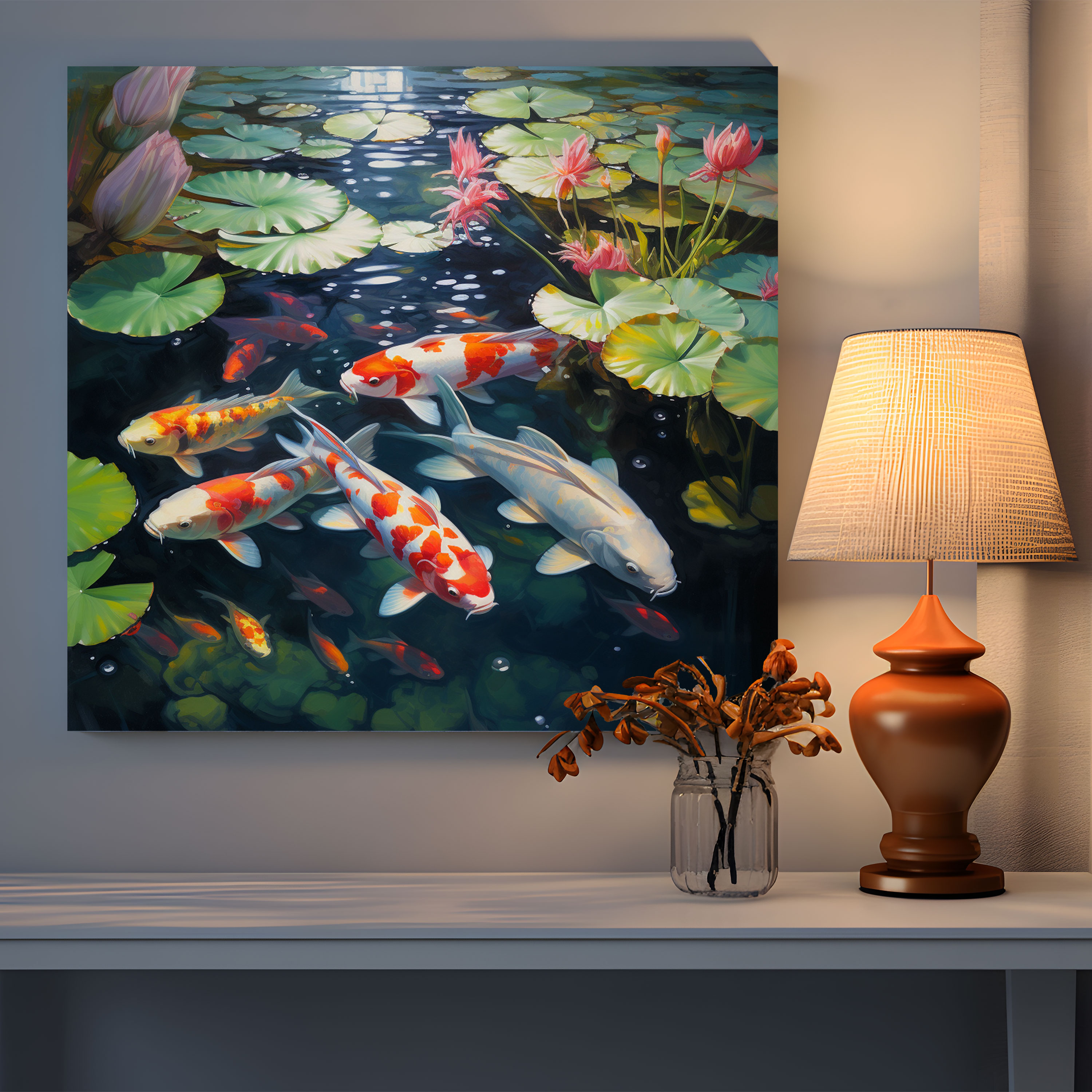 Zen Koi Pond Canvas Print - Zen, Koi Pond, Canvas, Zen